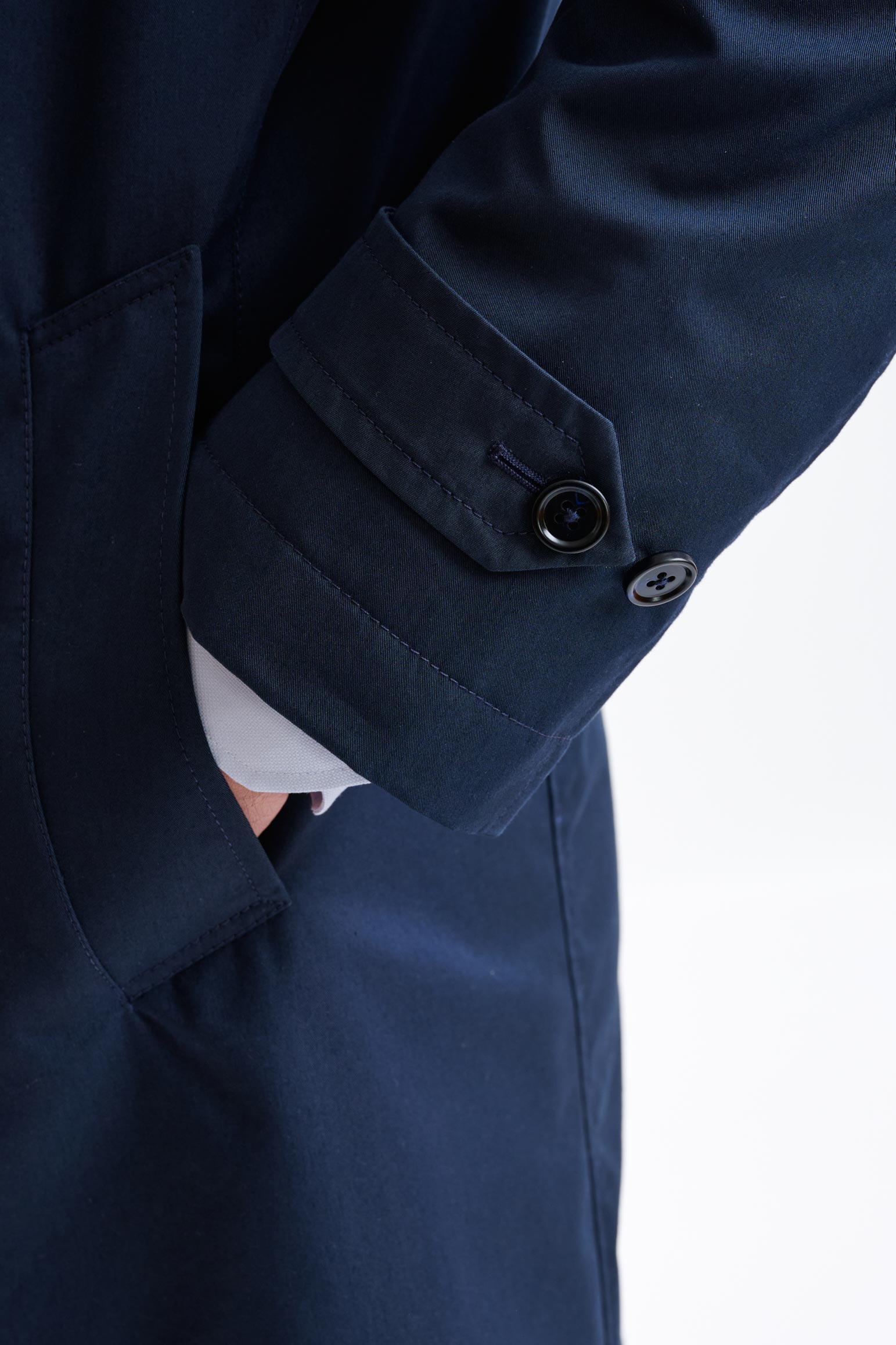 Dark Blue 100% Wool Rannoch Coat — detail 3