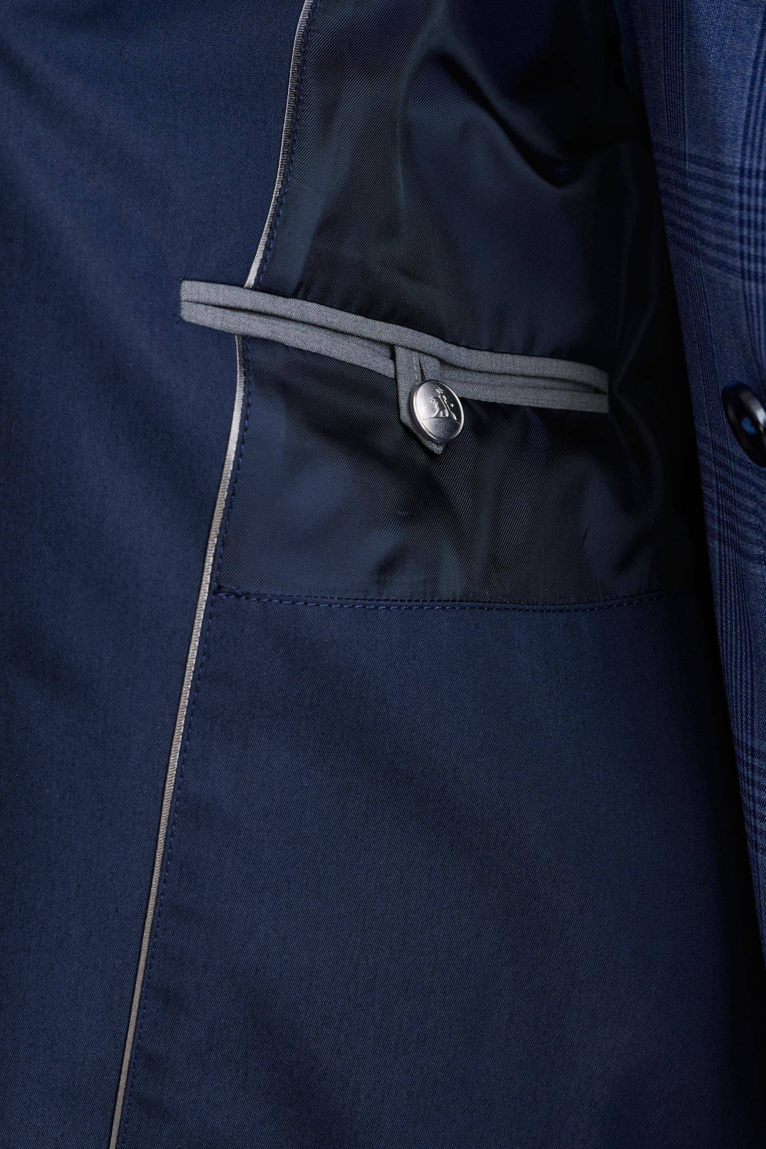 Dark Blue 100% Wool Rannoch Coat — detail 5