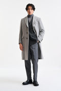 The Light Grey 100% Wool Lincoln Overcoat Zeus
