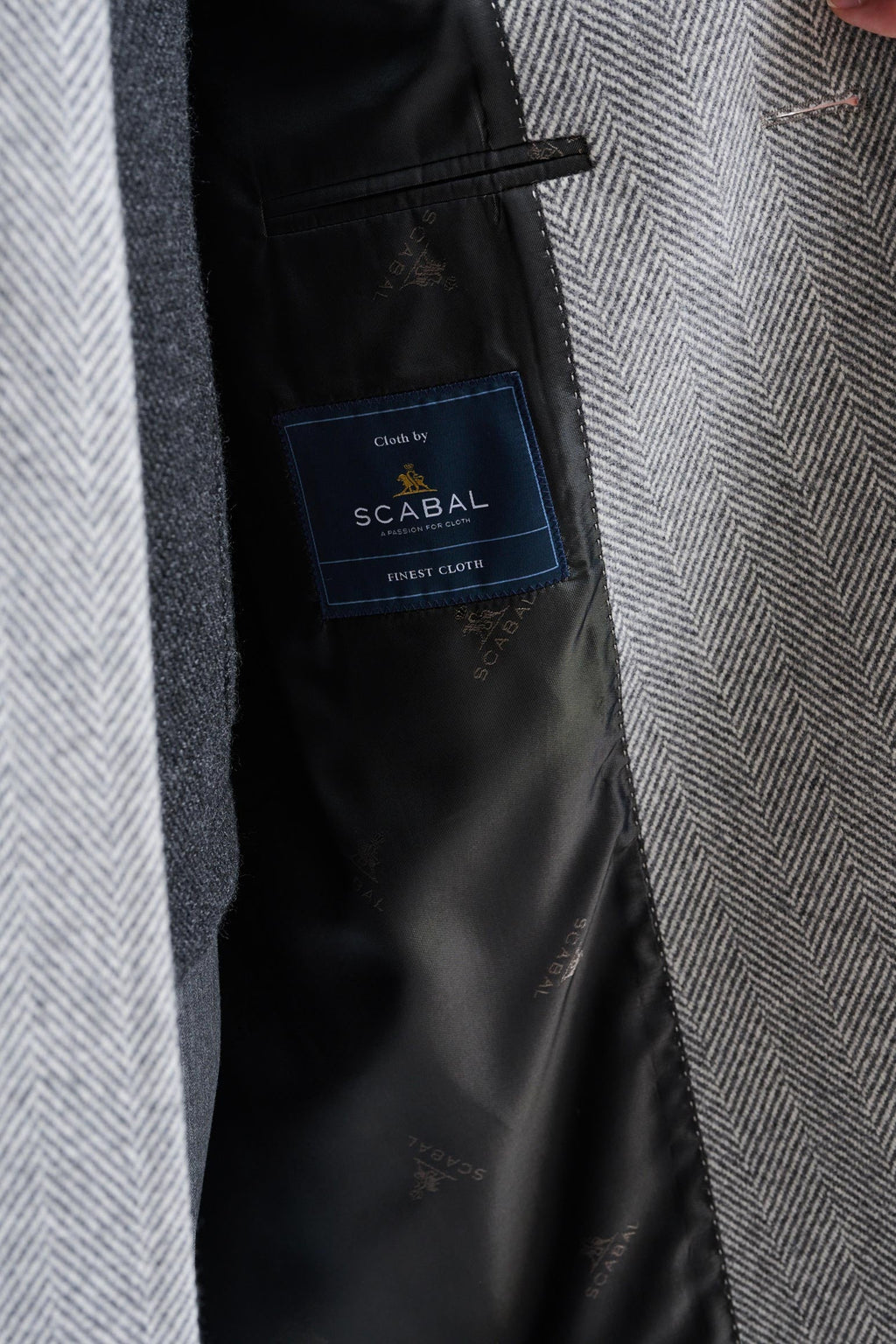 The Light Grey 100% Wool Lincoln Overcoat Zeus — detail 6