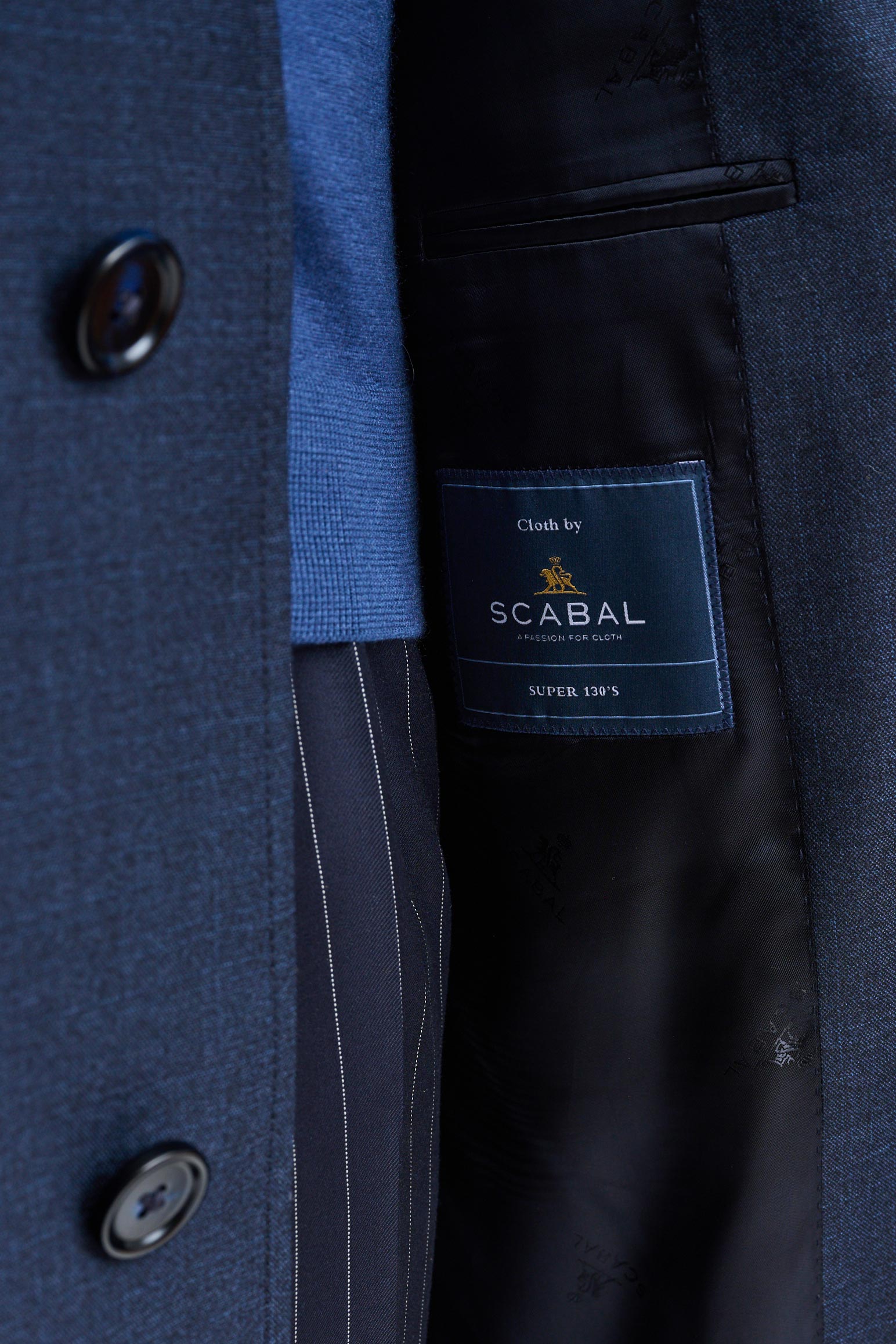 Navy Tech Hybrid Sheffield Overcoat — detail 5