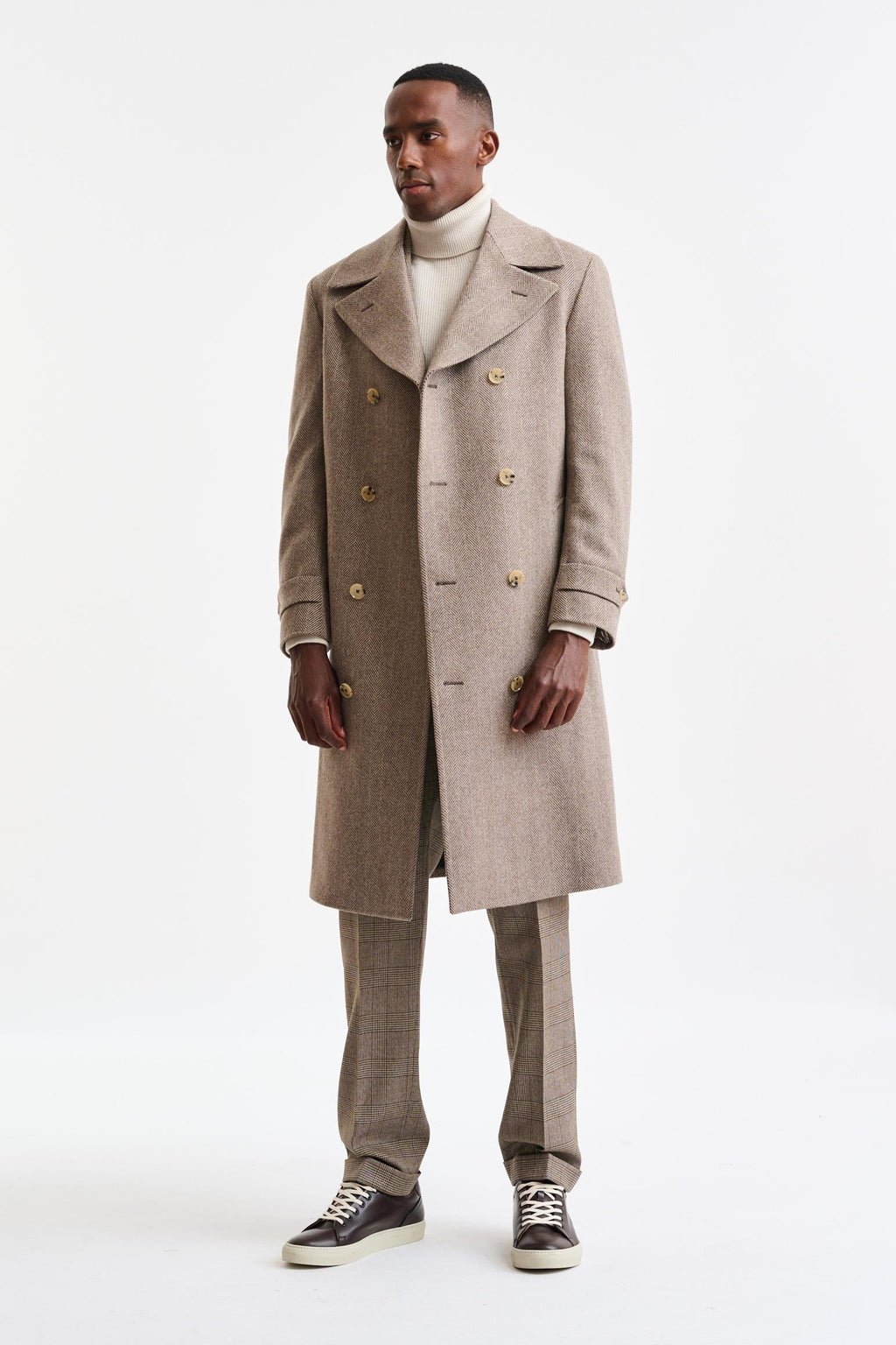 Light Brown Wool Sheffield Overcoat Zeus — detail 1