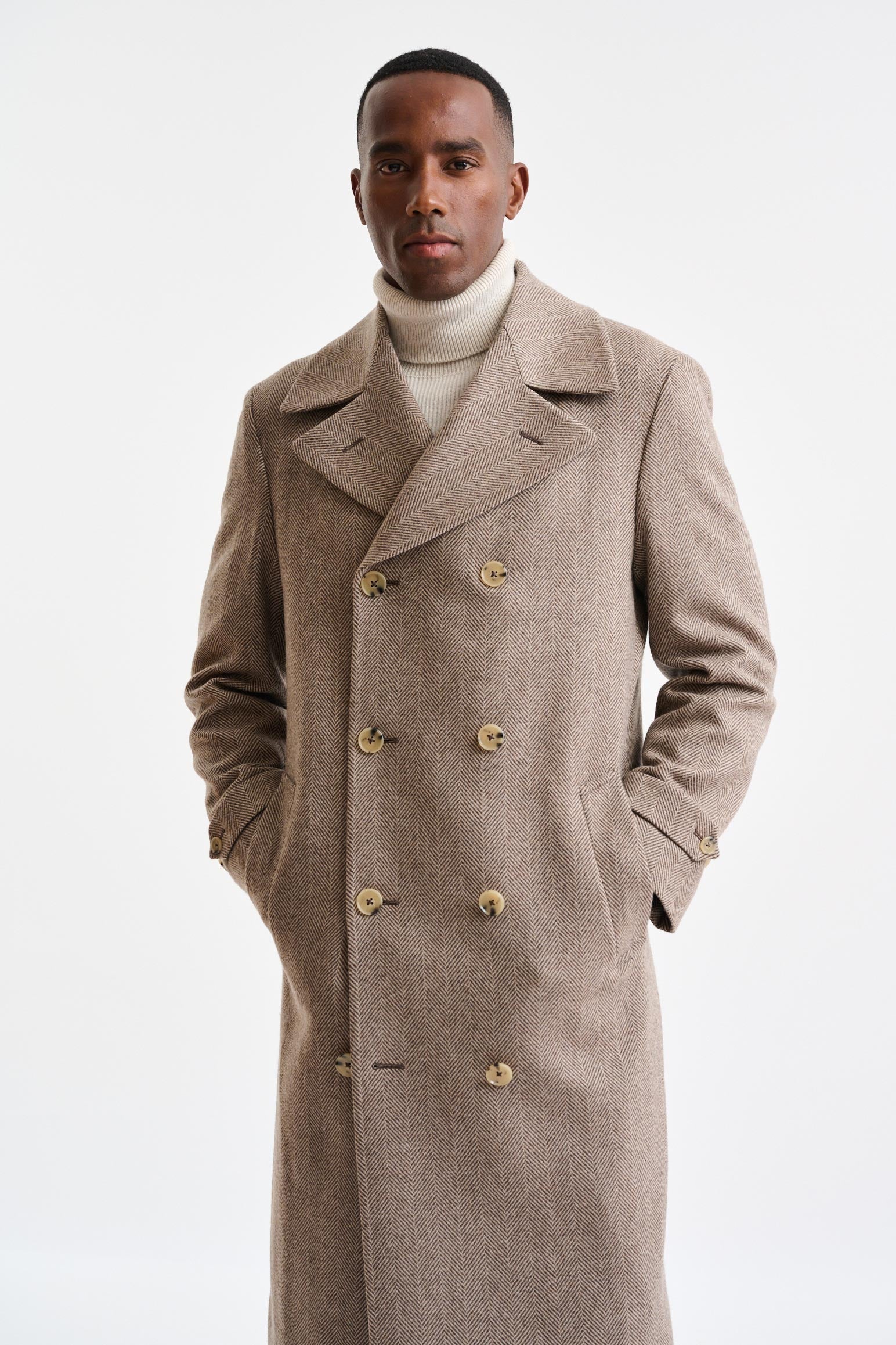 Light Brown Wool Sheffield Overcoat Zeus — detail 2