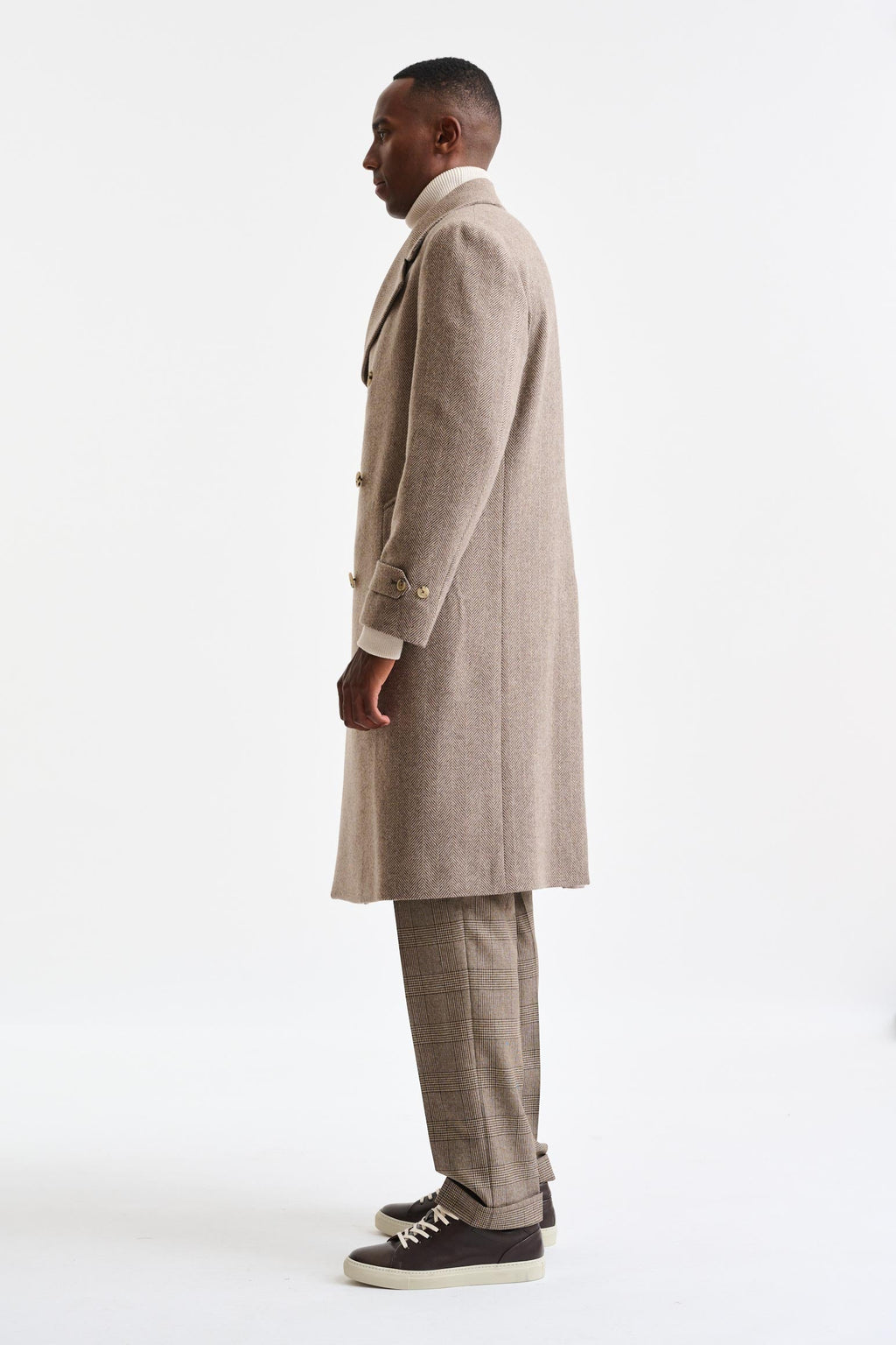 Light Brown Wool Sheffield Overcoat Zeus — detail 4