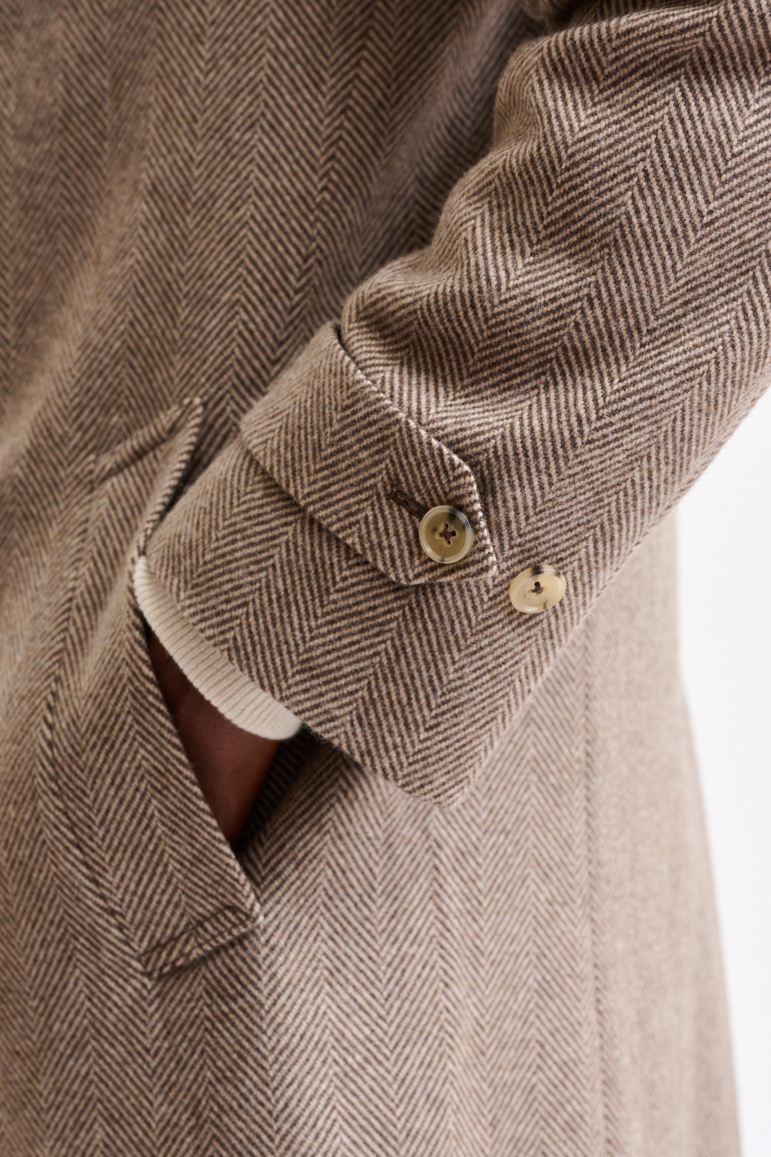 Light Brown Wool Sheffield Overcoat Zeus — detail 5