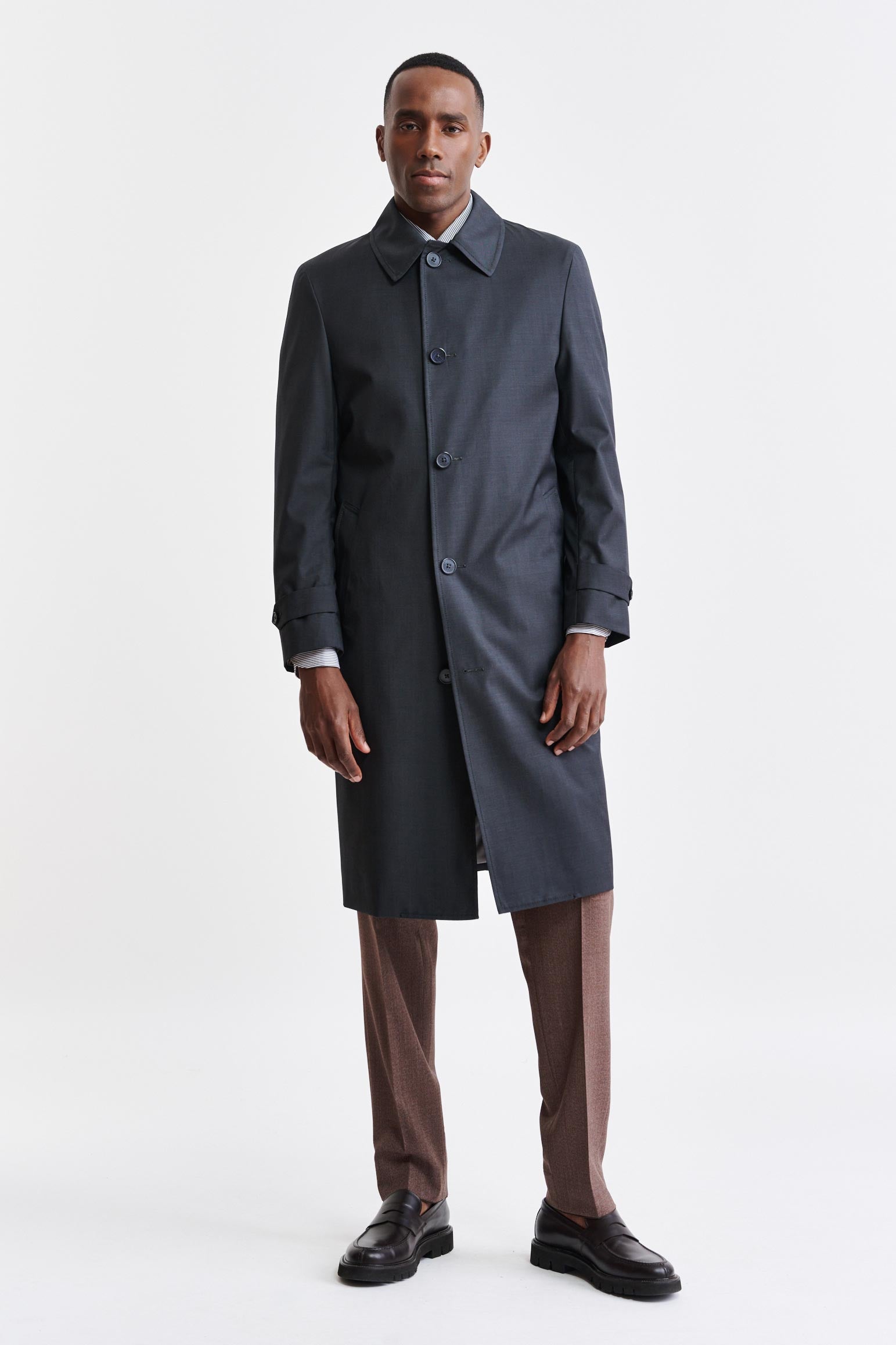 Taupe Sheffield Overcoat Tech Will — detail 1