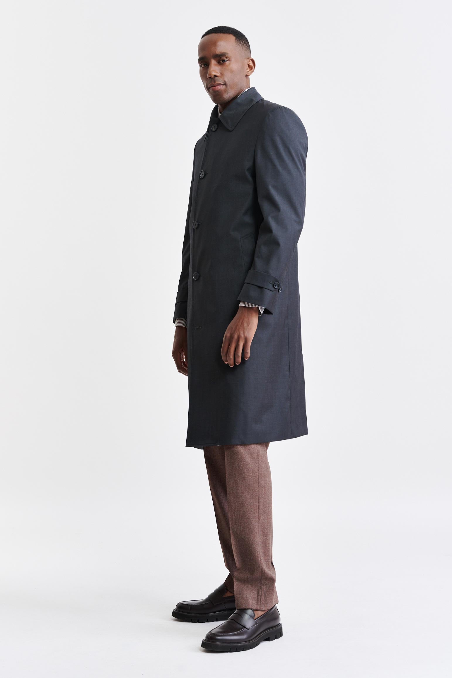 Taupe Sheffield Overcoat Tech Will — detail 2