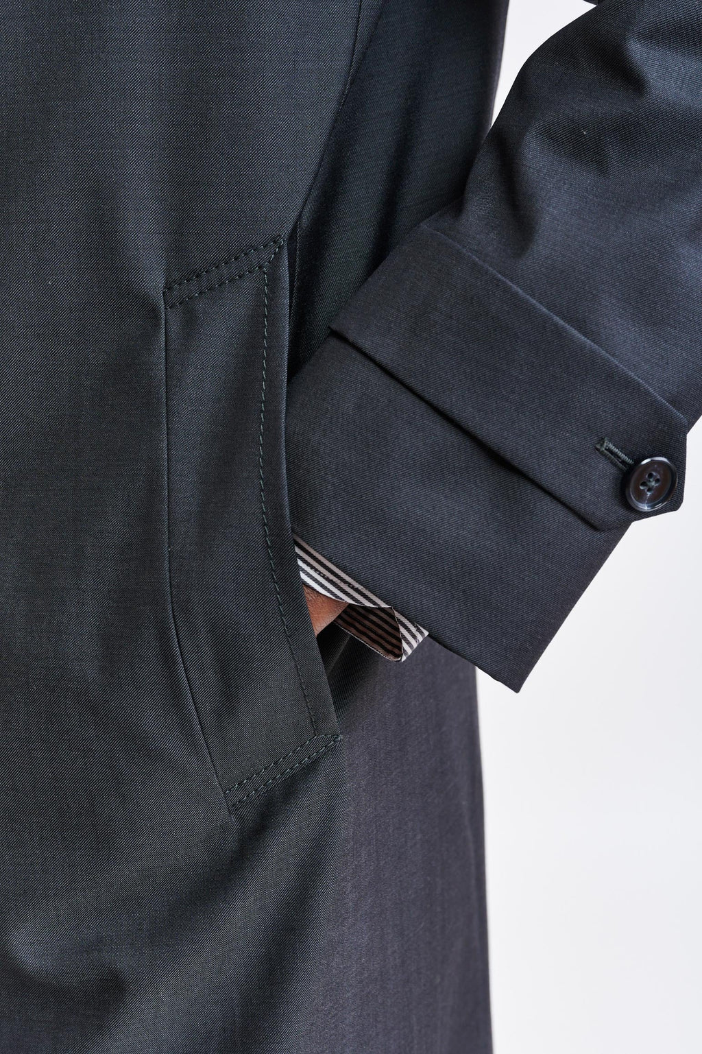Taupe Sheffield Overcoat Tech Will — detail 4