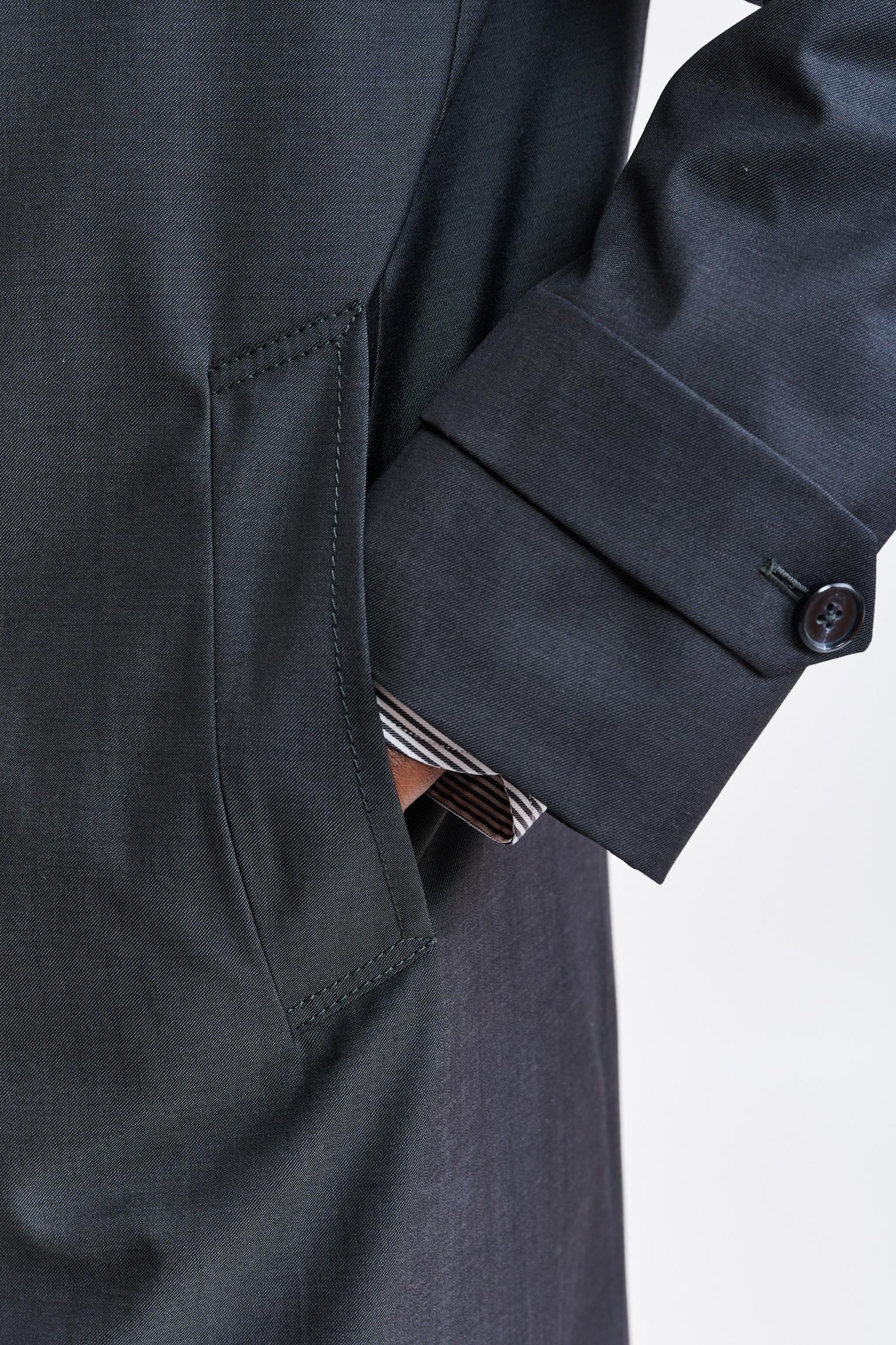 Taupe Sheffield Overcoat Tech Will — detail 4