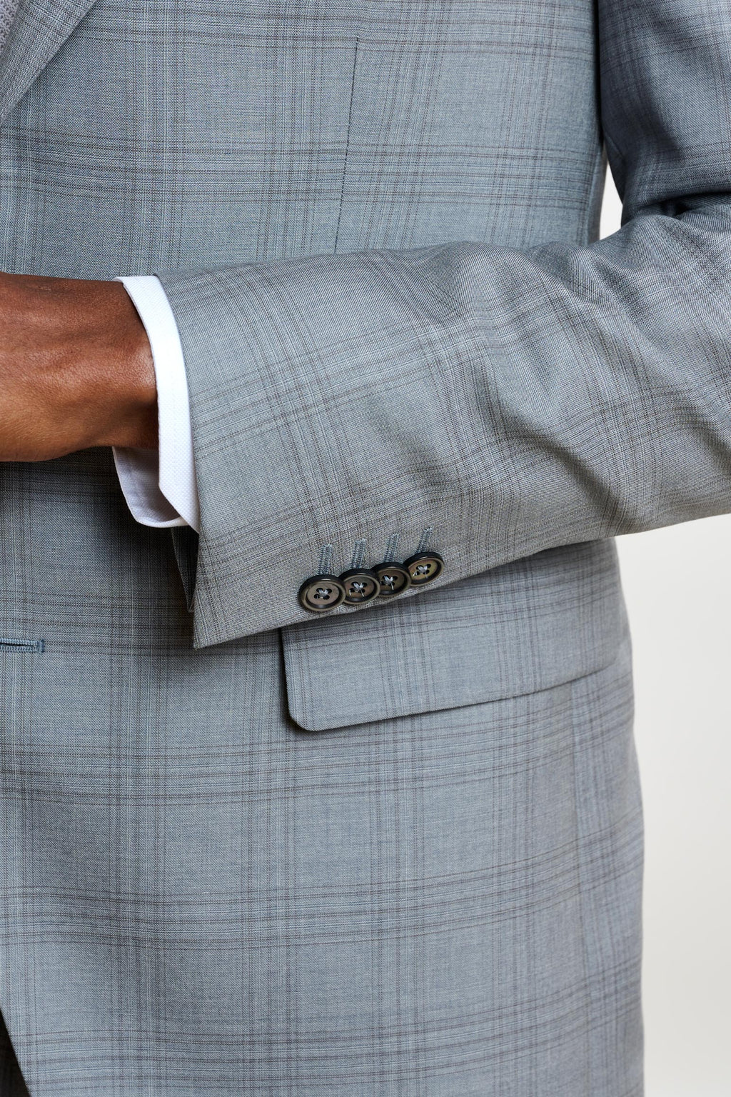 Light Grey Check Soho Suit Sleek — detail 1