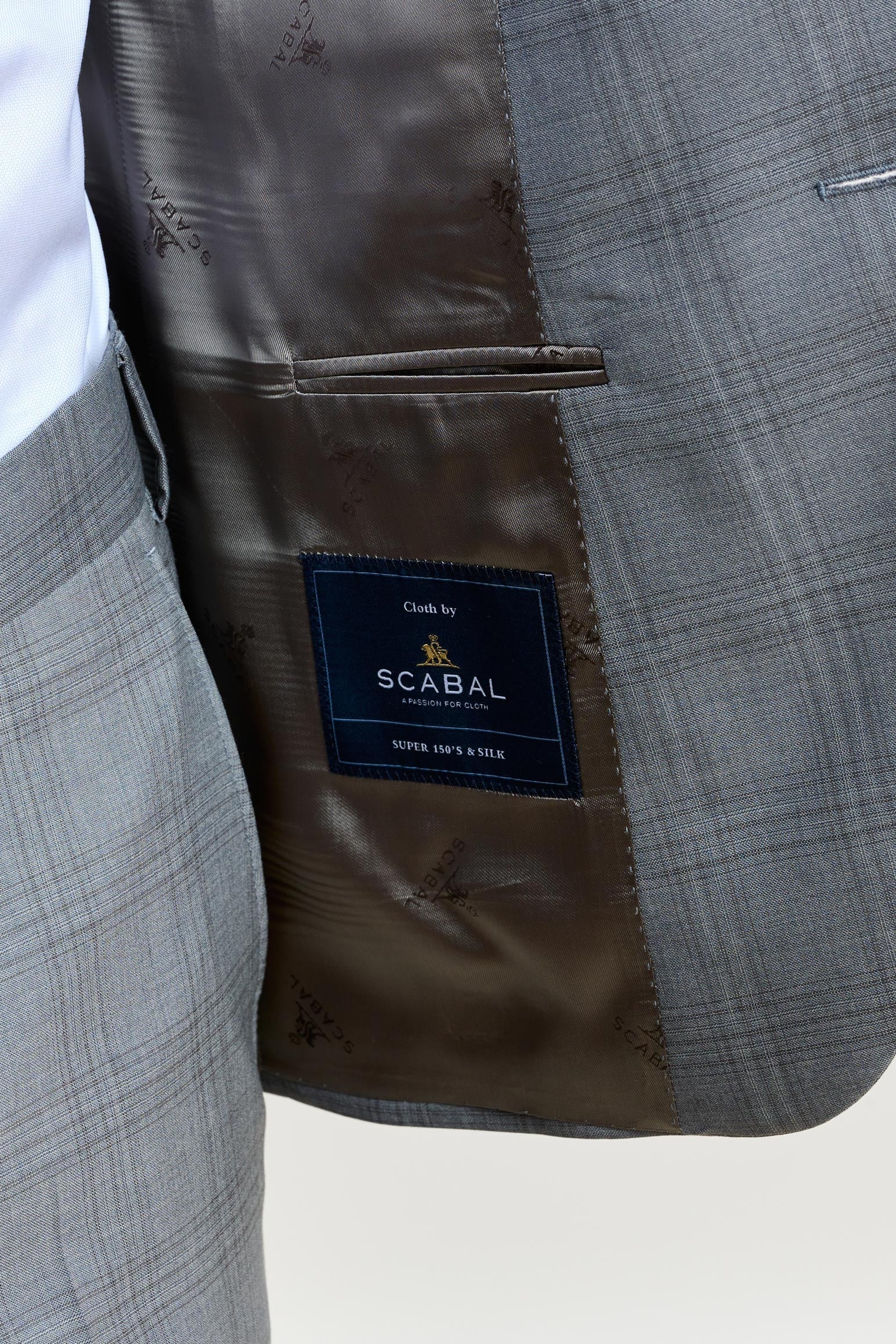 Light Grey Check Soho Suit Sleek — detail 3