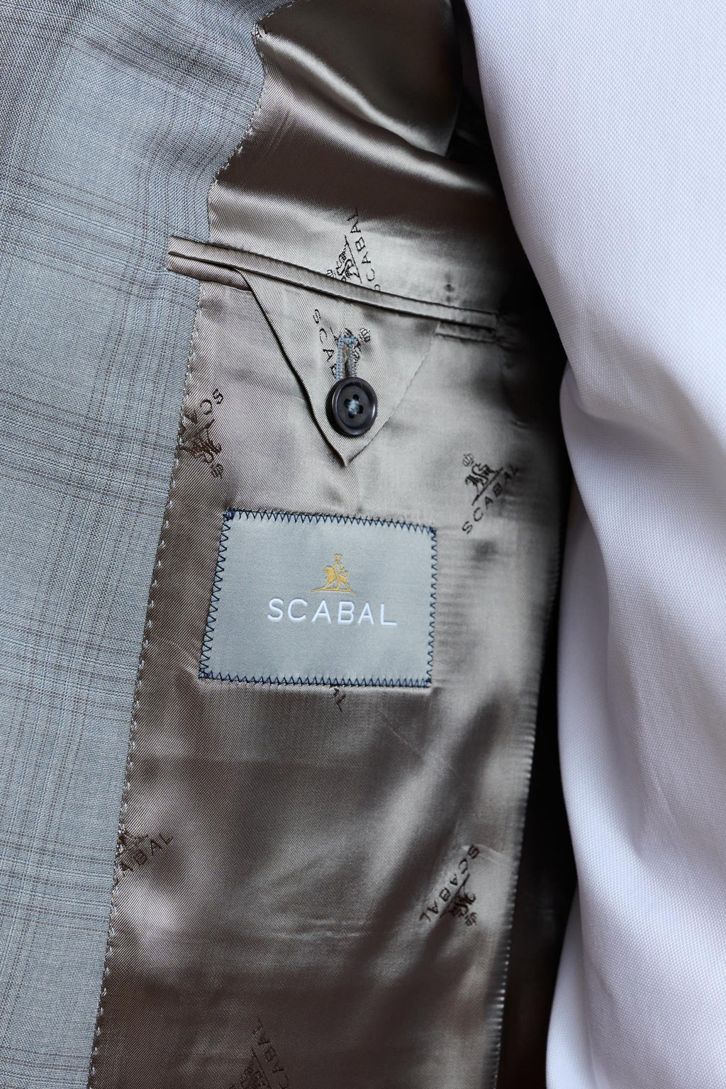 Light Grey Check Soho Suit Sleek — detail 7