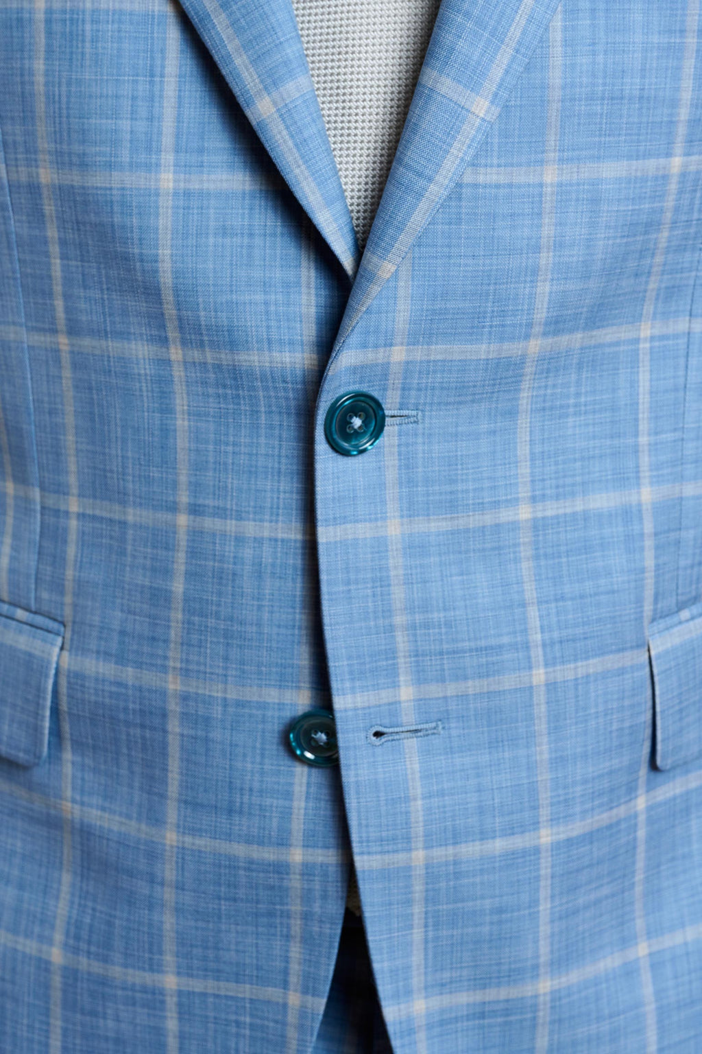 Light Blue Check Soho Suit Sleek — detail 2