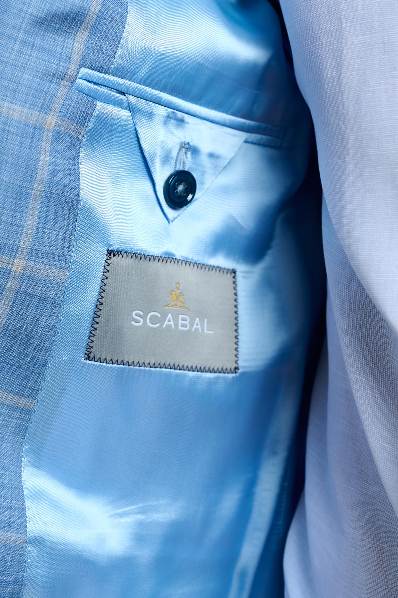 Light Blue Check Soho Suit Sleek — detail 7