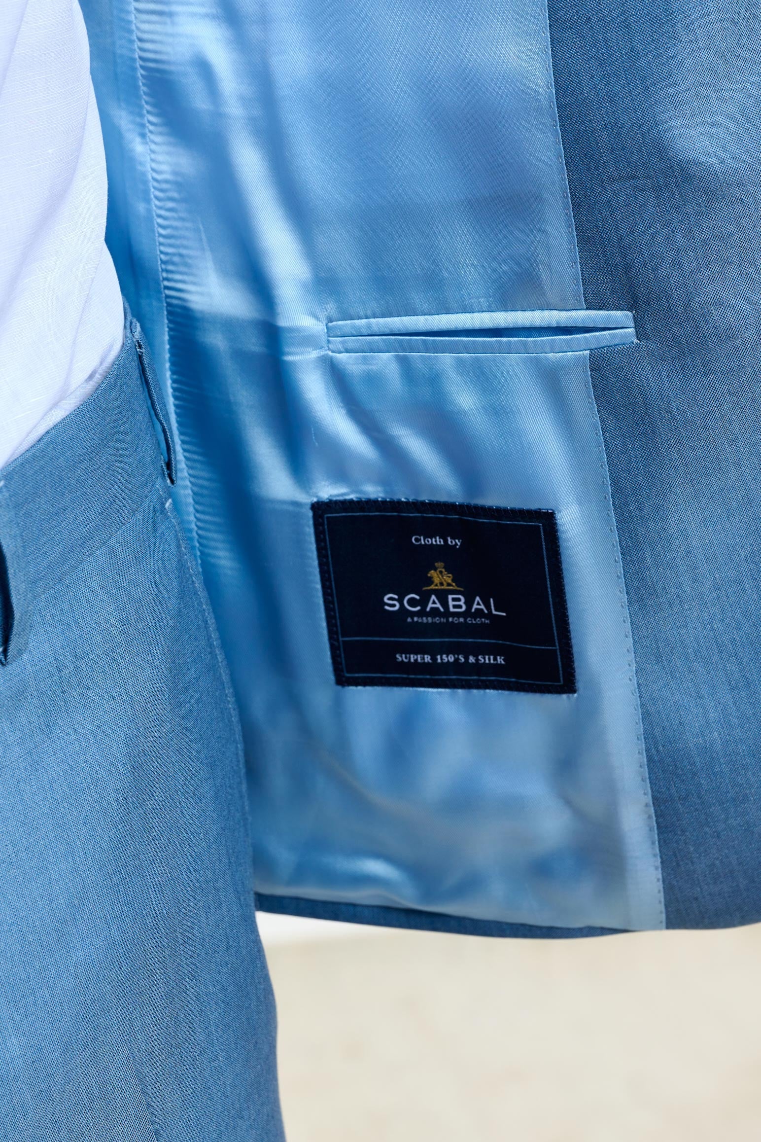Plain Light Blue Soho Suit Sleek — detail 1