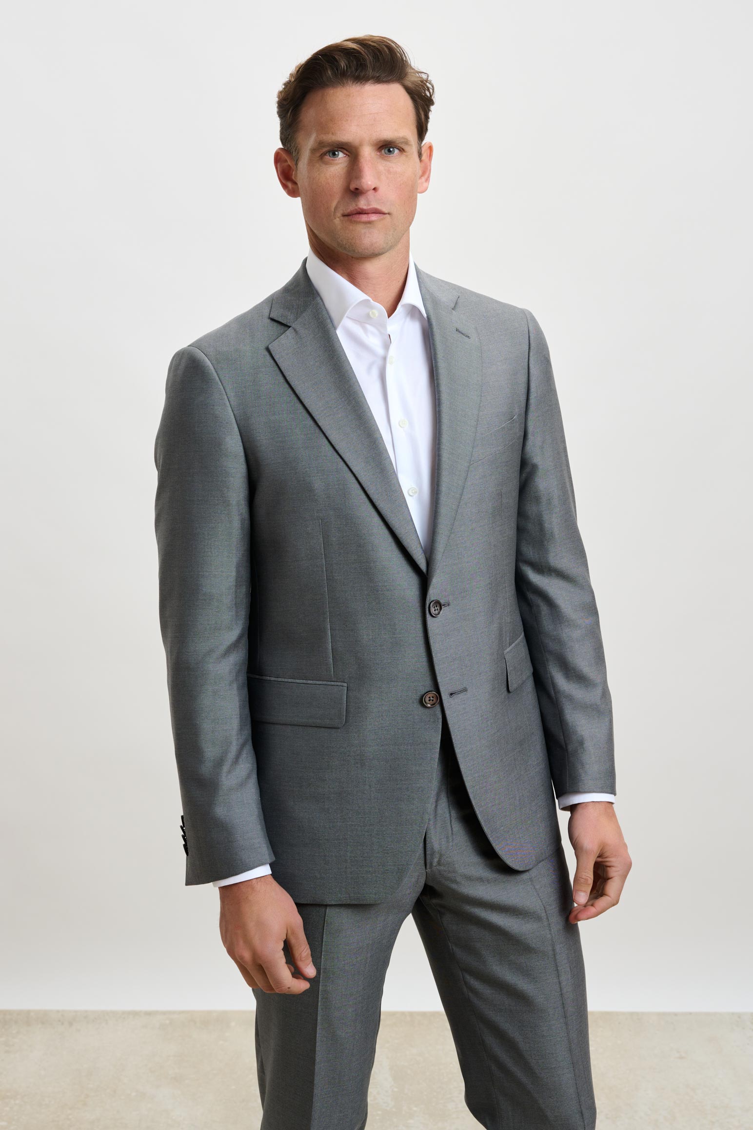 Plain Light Grey Kenton Suit Sleek — detail 3