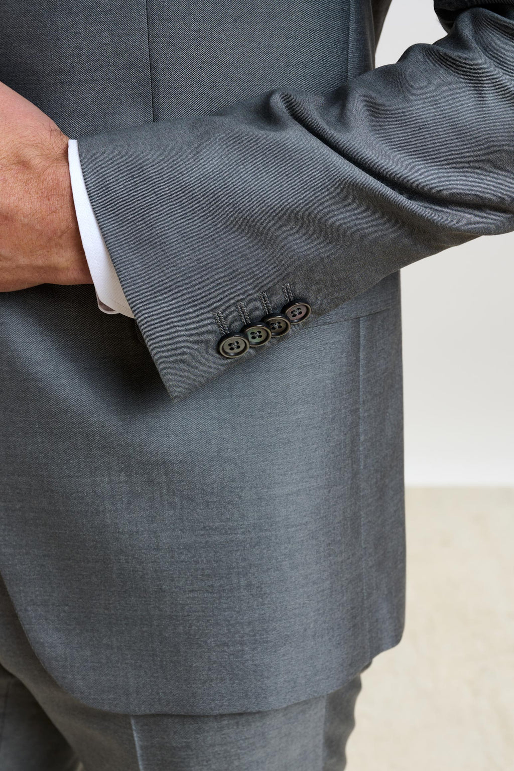 Plain Light Grey Kenton Suit Sleek — detail 1