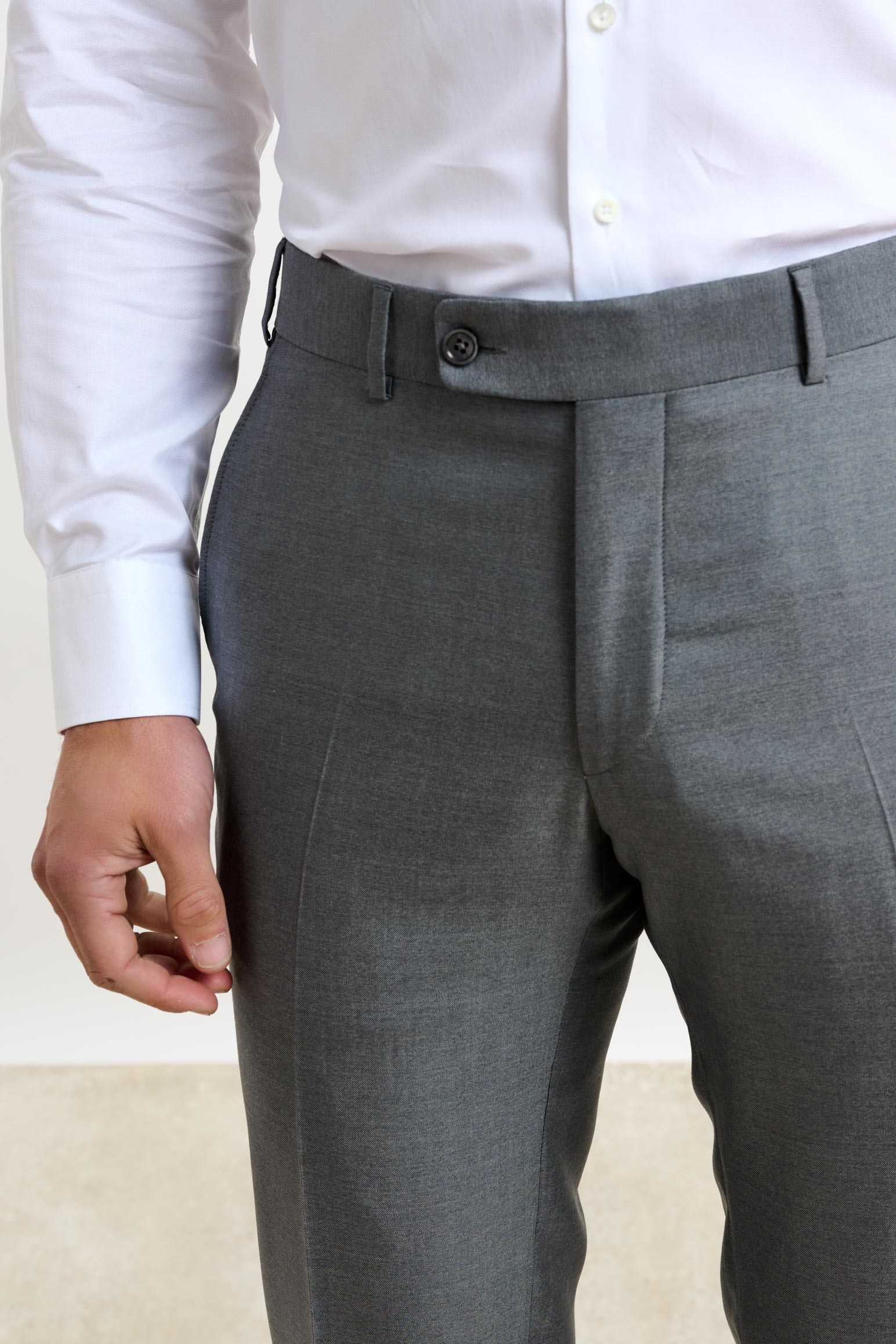 Plain Light Grey Kenton Suit Sleek — detail 6