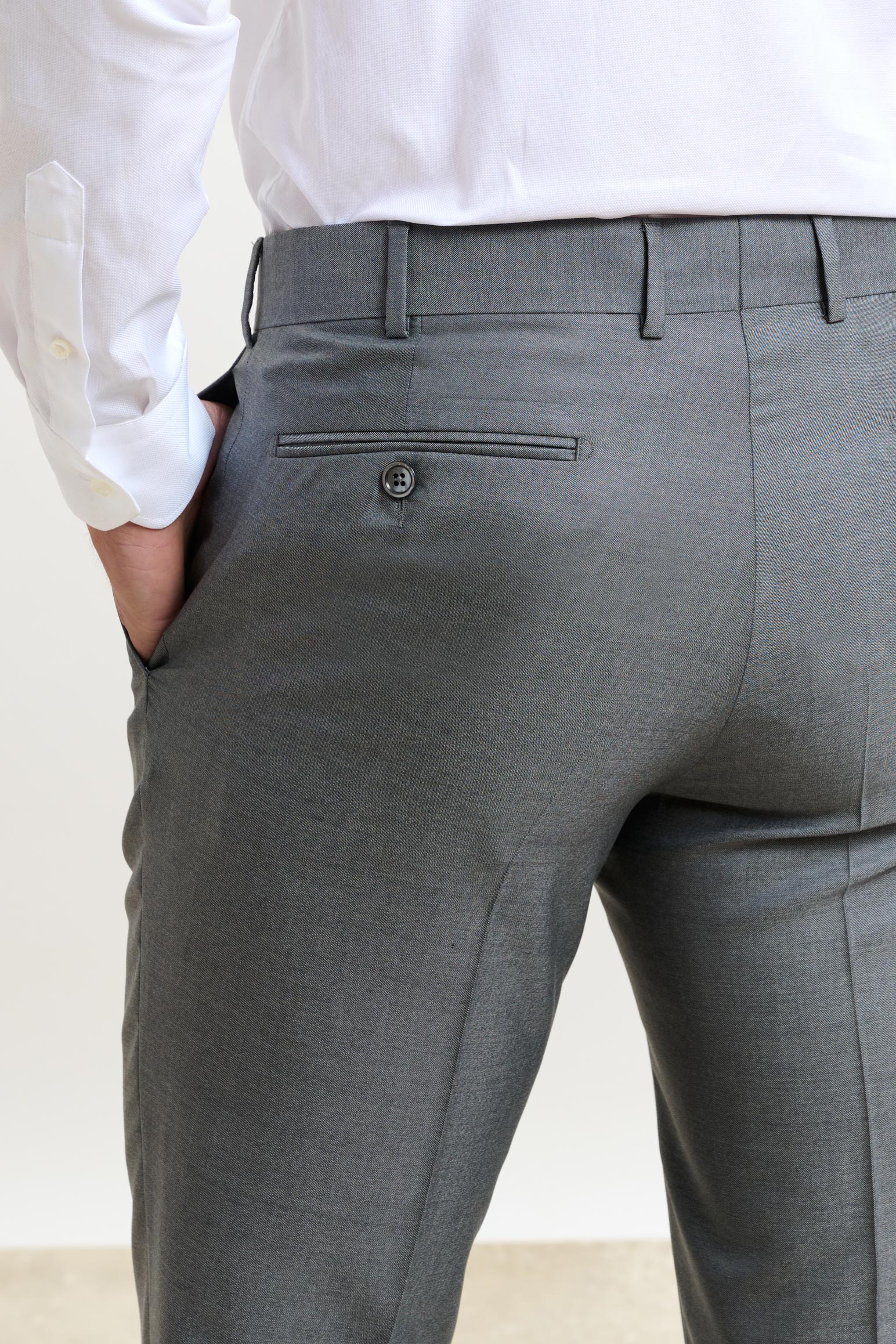 Plain Light Grey Kenton Suit Sleek — detail 7