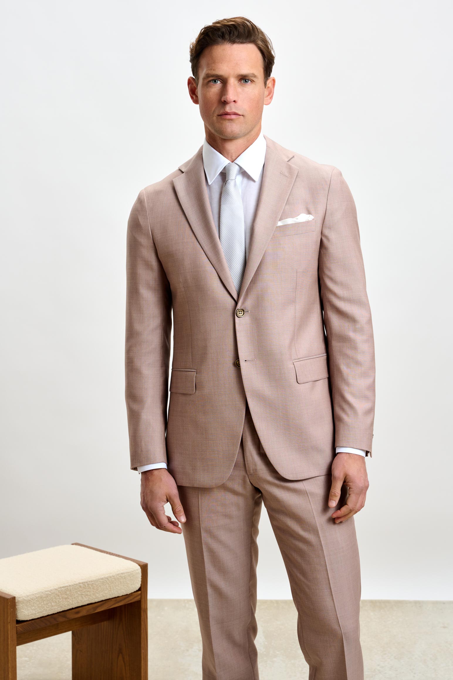 Plain Beige Kenton Suit Sleek — detail 5