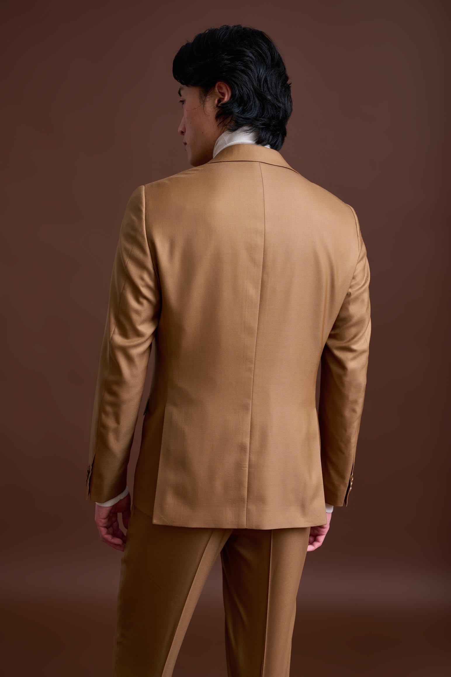 Brown 100% Cashmere Soho Suit Golden Gate — detail 7