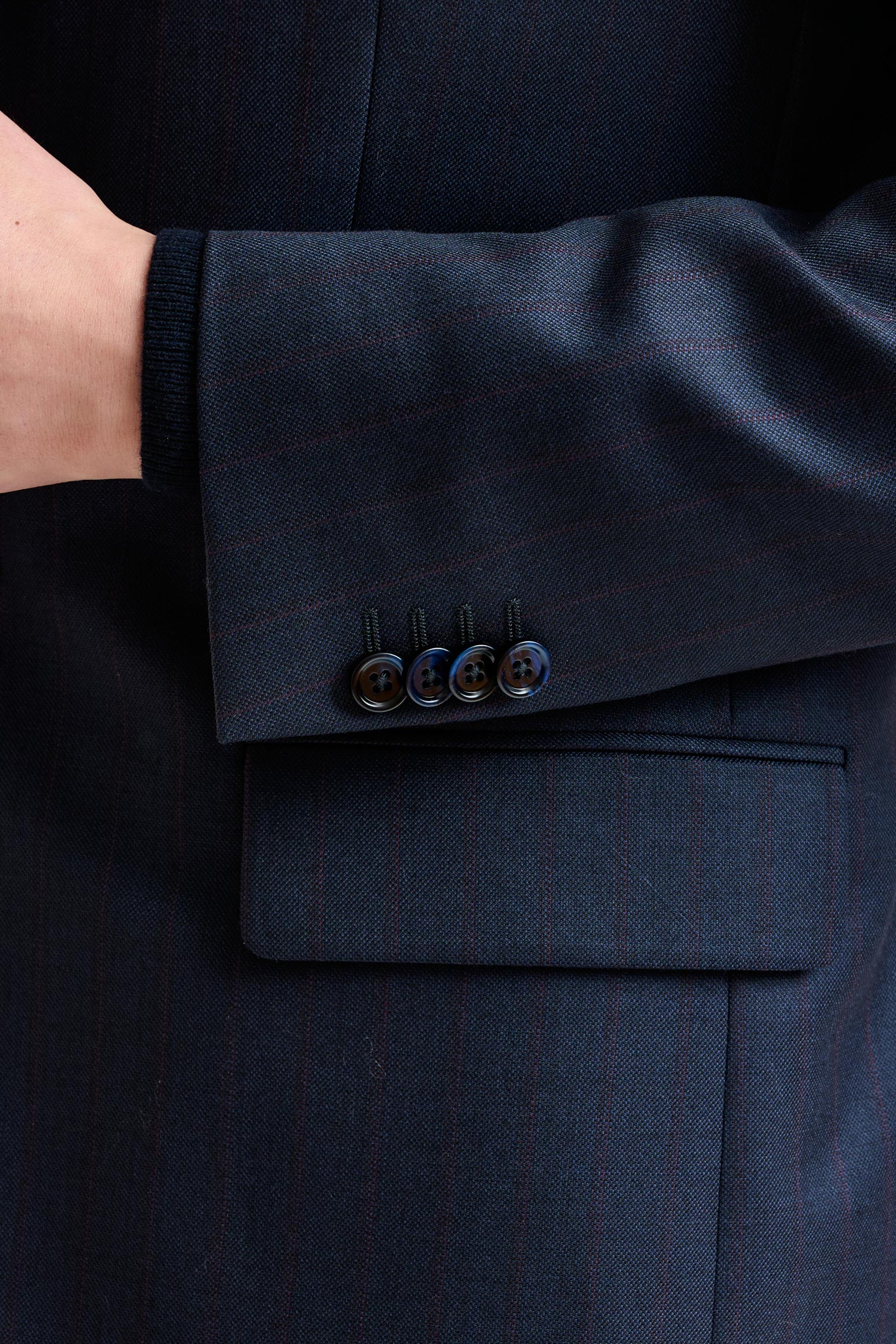 Blue Wool Kensington Suit Tornado — detail 1