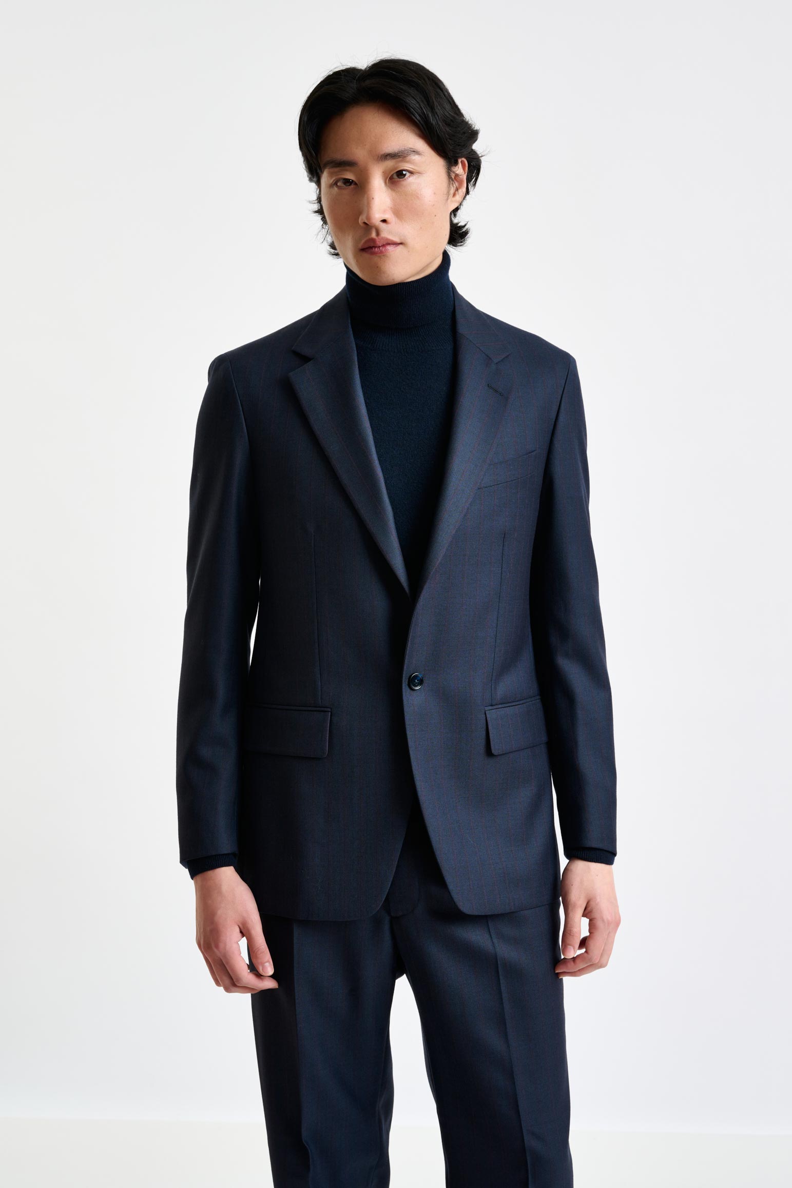 Blue Wool Kensington Suit Tornado — detail 7