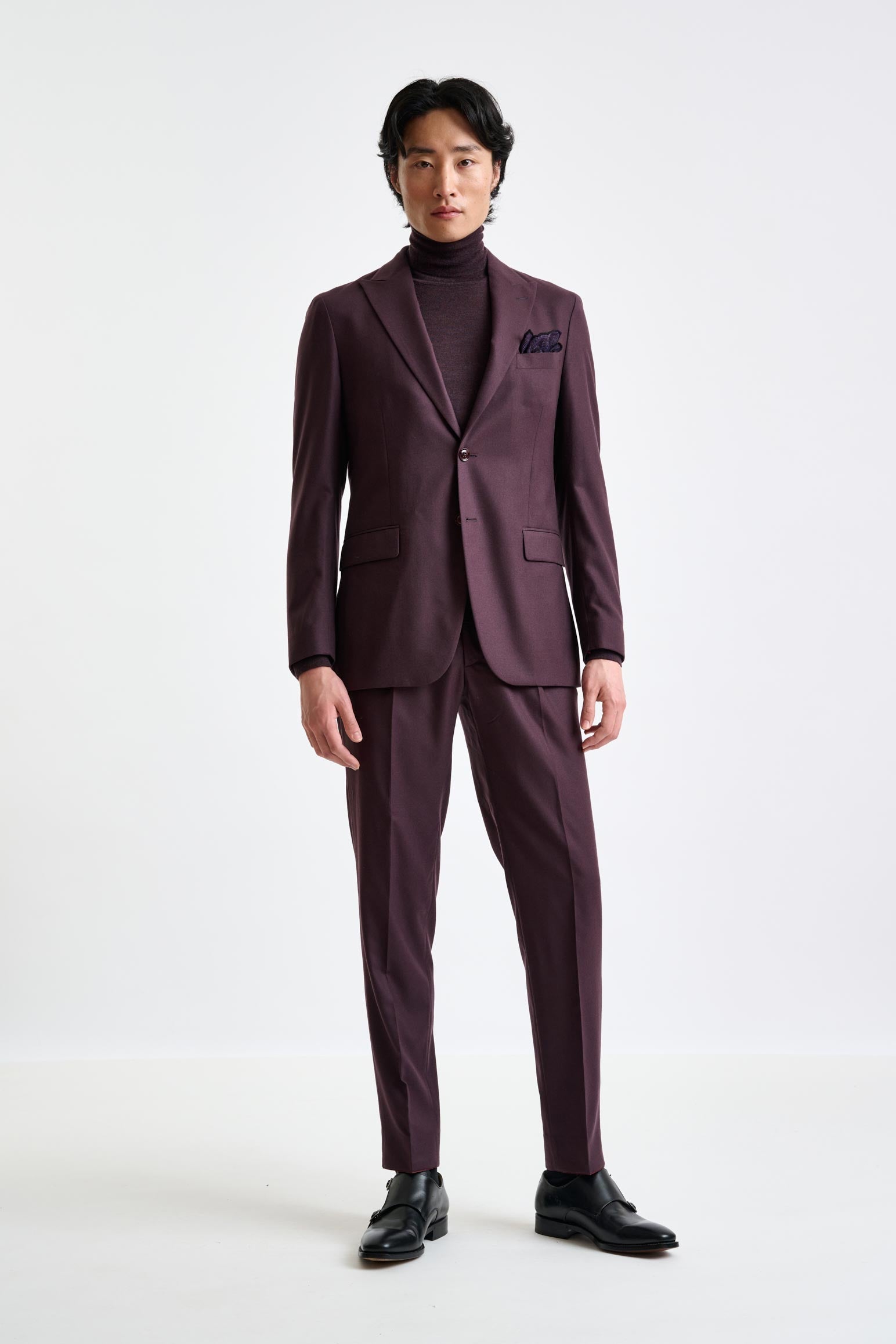 Red Super 160's Wool Kenton Suit Magus