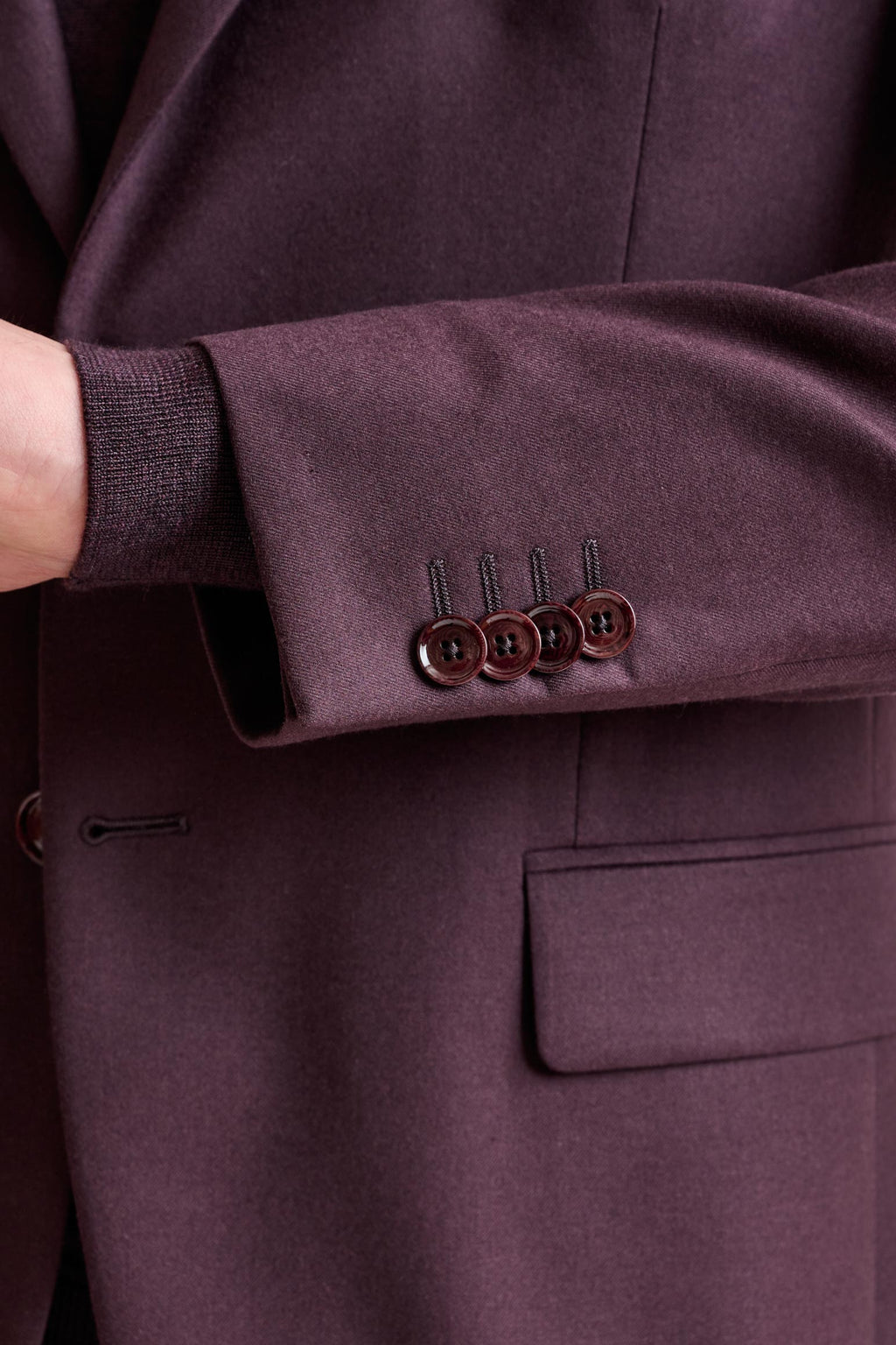 Red Super 160's Wool Kenton Suit Magus — detail 1