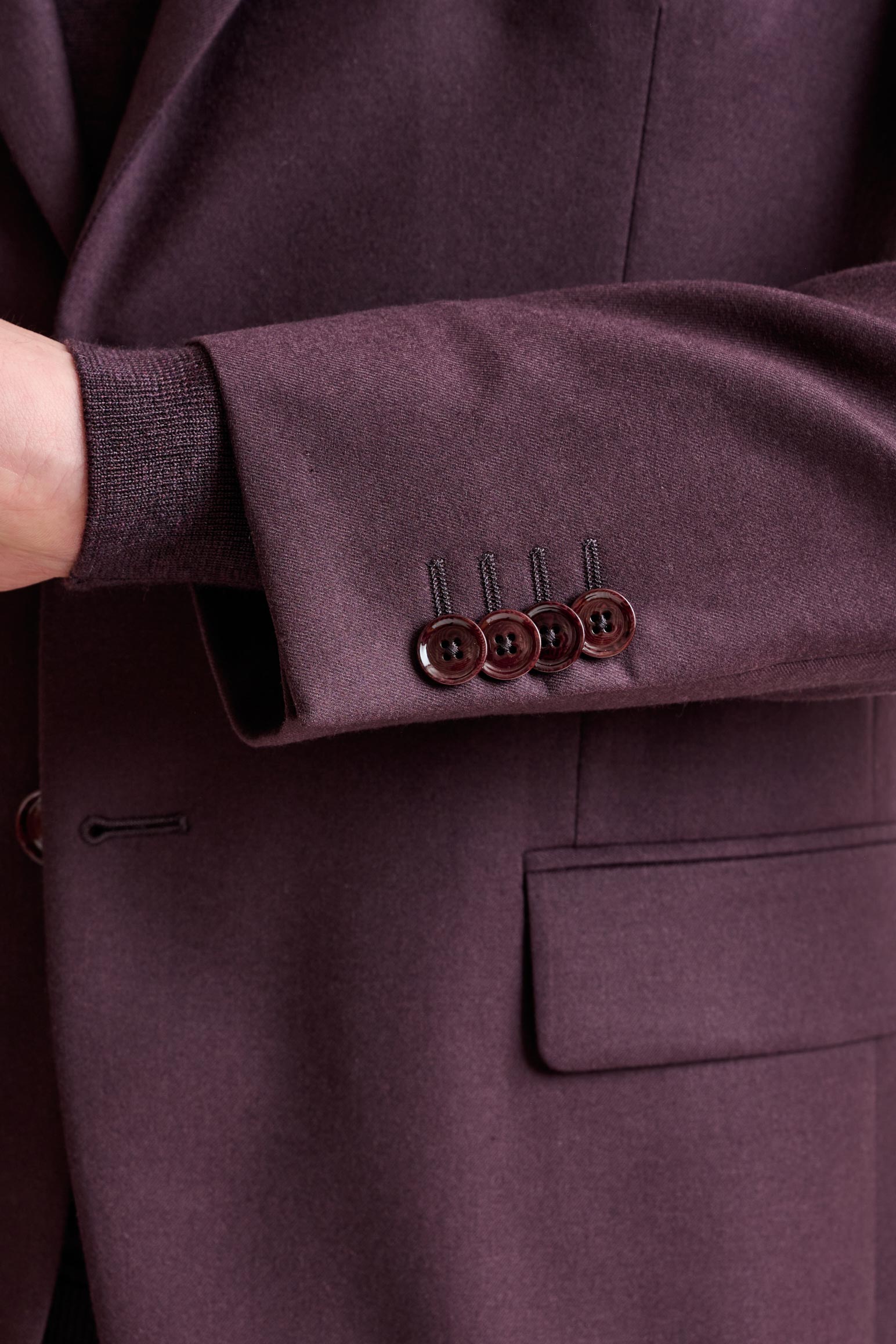 Red Super 160's Wool Kenton Suit Magus — detail 1
