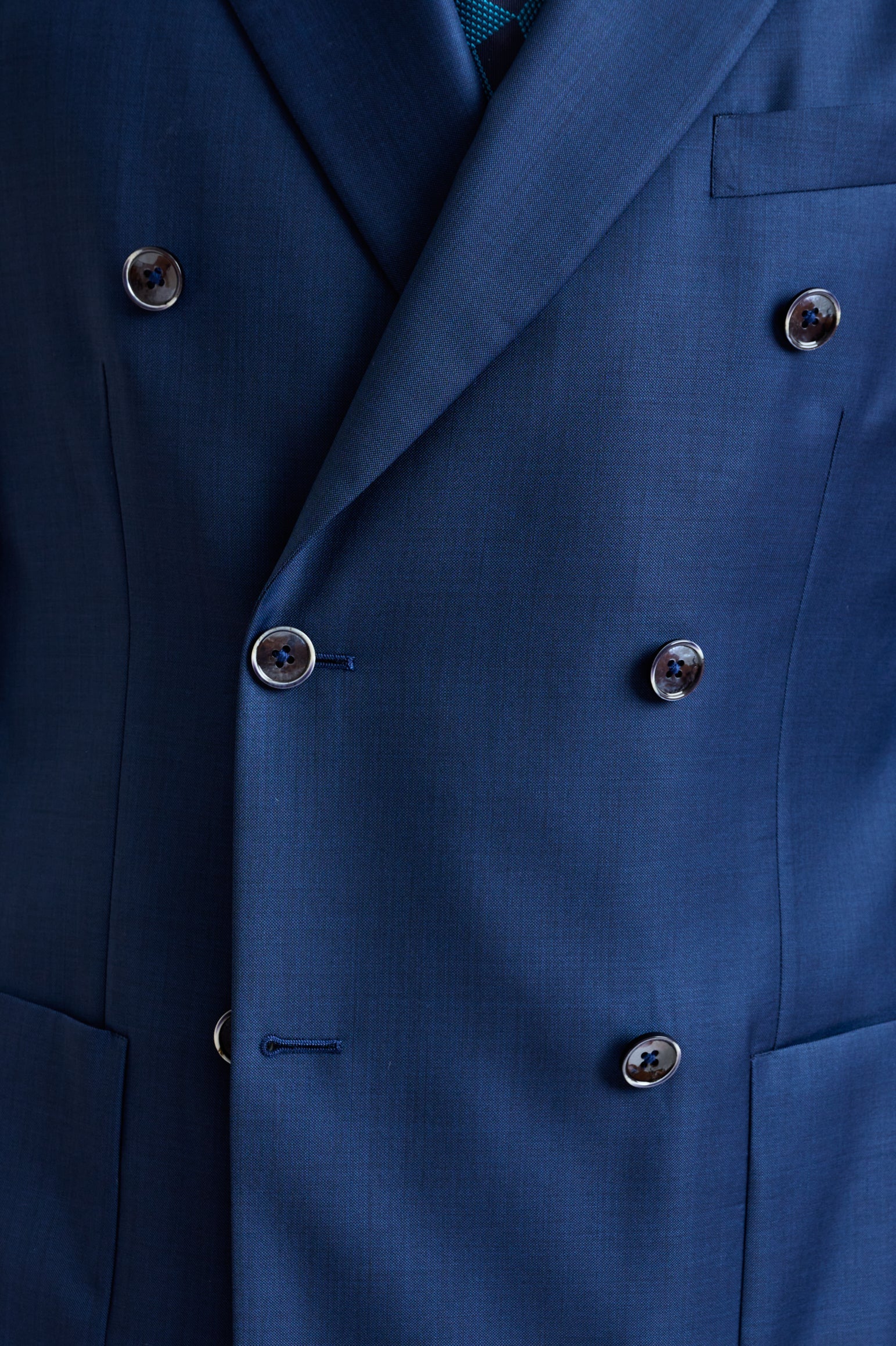 Blue Super 140's Wool & Cashmere Kenton Suit Triumph — detail 2