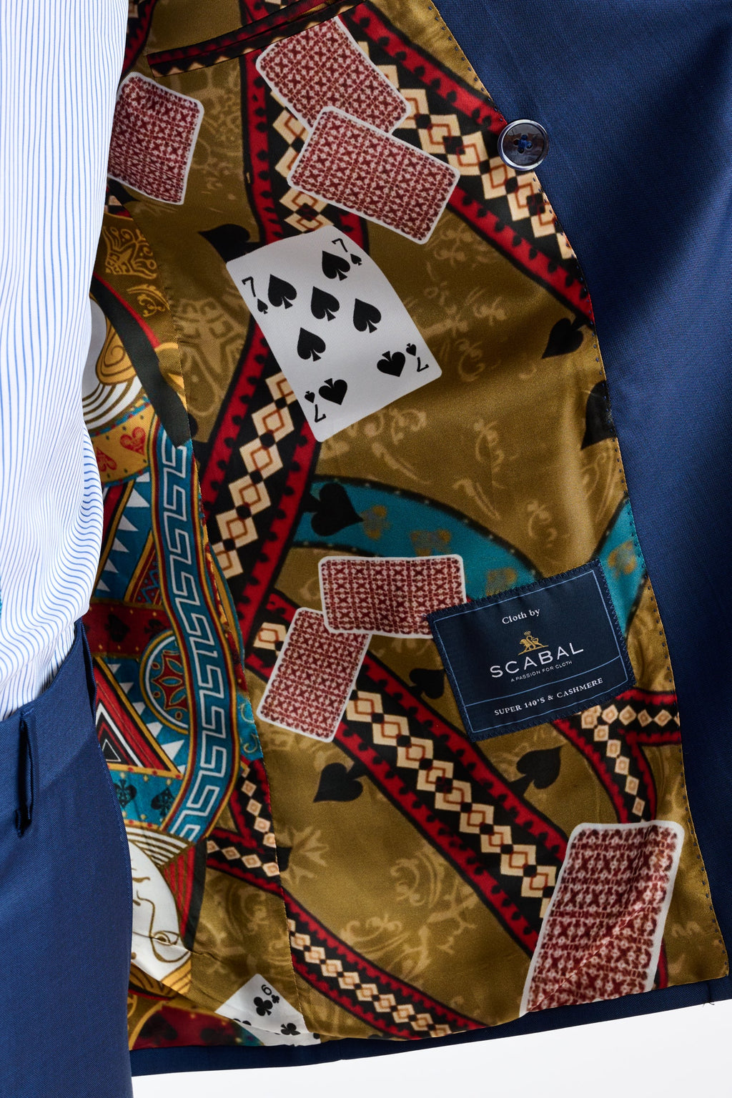 Blue Super 140's Wool & Cashmere Kenton Suit Triumph — detail 3