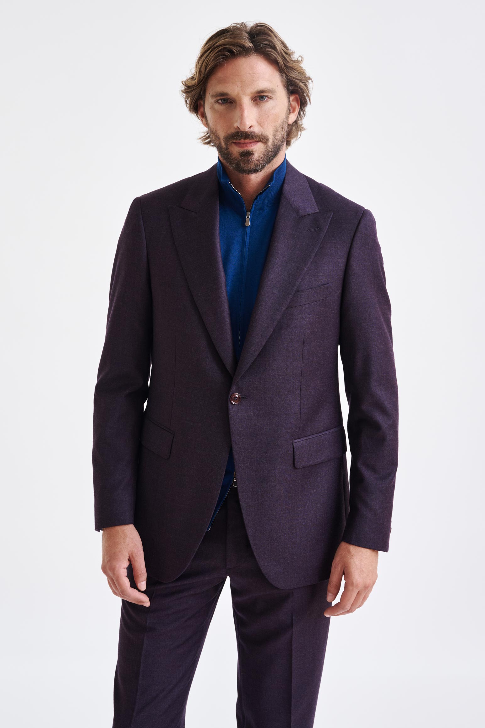 Purple Super 130's Wool Soho Suit Hybrid — detail 5