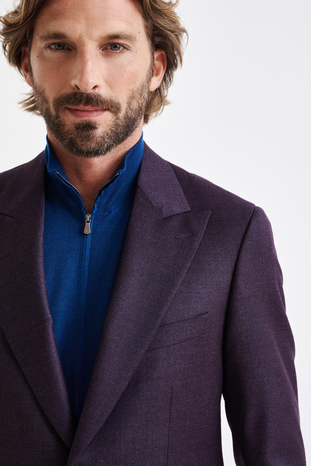 Purple Super 130's Wool Soho Suit Hybrid — detail 6