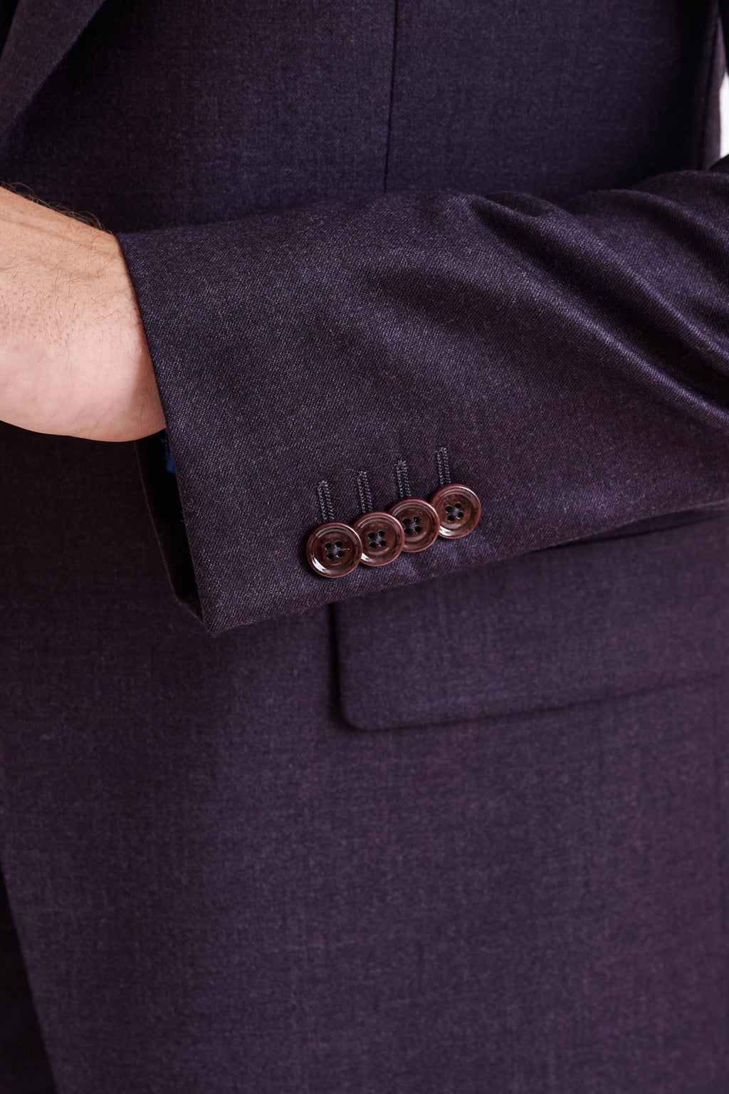 Purple Super 130's Wool Soho Suit Hybrid — detail 1