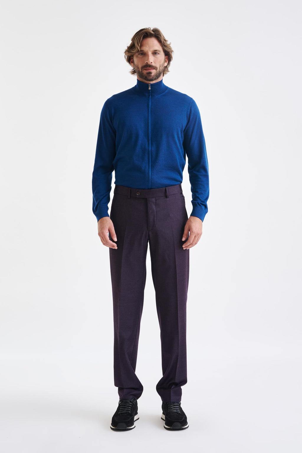 Purple Super 130's Wool Soho Suit Hybrid — detail 7