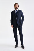 Dark Blue Super 180's Wool Soho Suit Royal Fanfare