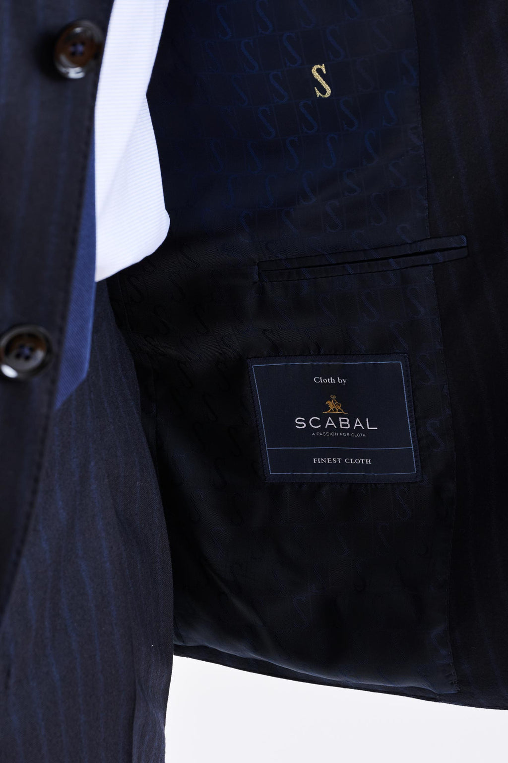 Dark Blue Super 180's Wool Soho Suit Royal Fanfare — detail 2