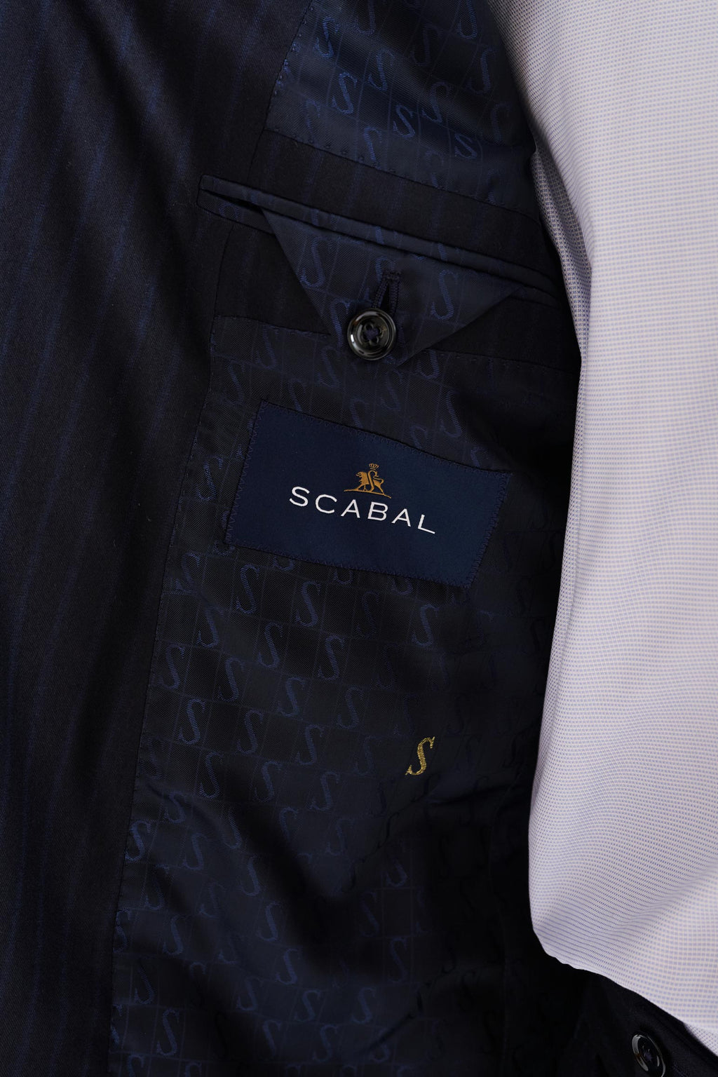 Dark Blue Super 180's Wool Soho Suit Royal Fanfare — detail 3