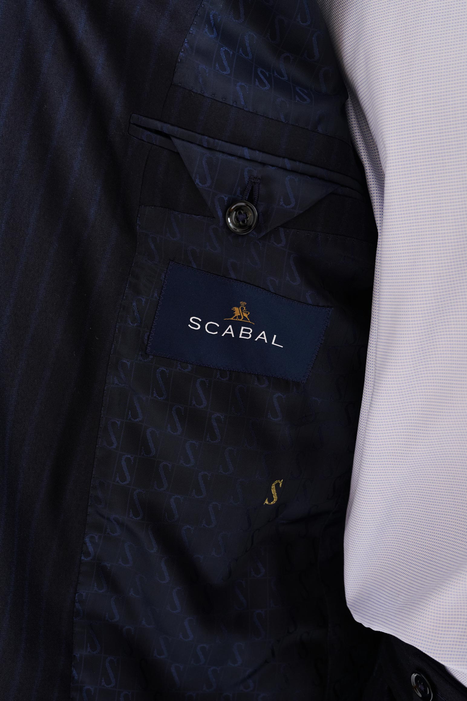 Dark Blue Super 180's Wool Soho Suit Royal Fanfare — detail 3