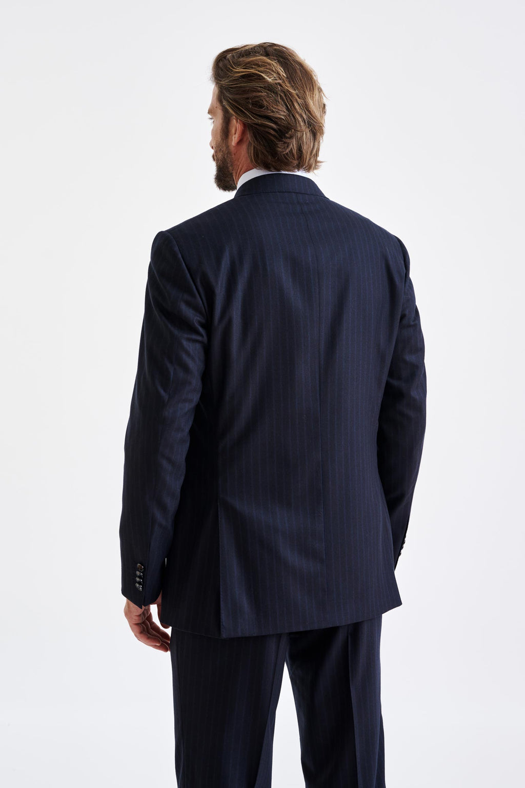 Dark Blue Super 180's Wool Soho Suit Royal Fanfare — detail 5