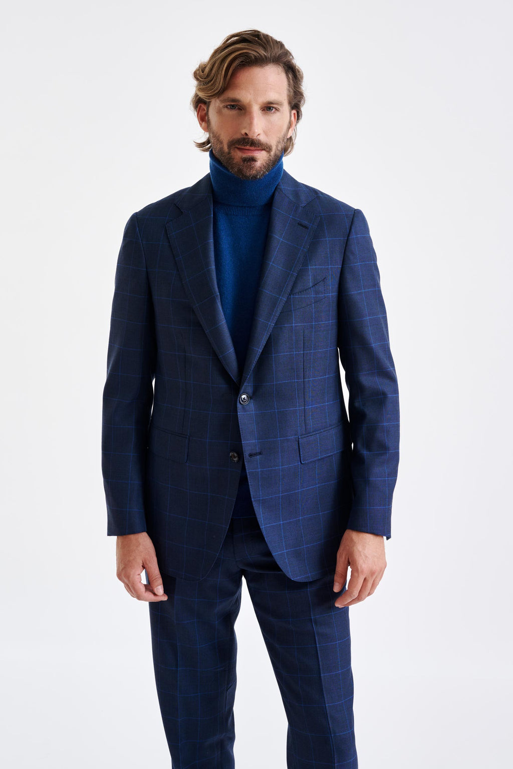 Medium Blue Wool Soho Suit Savile Row Classics — detail 4