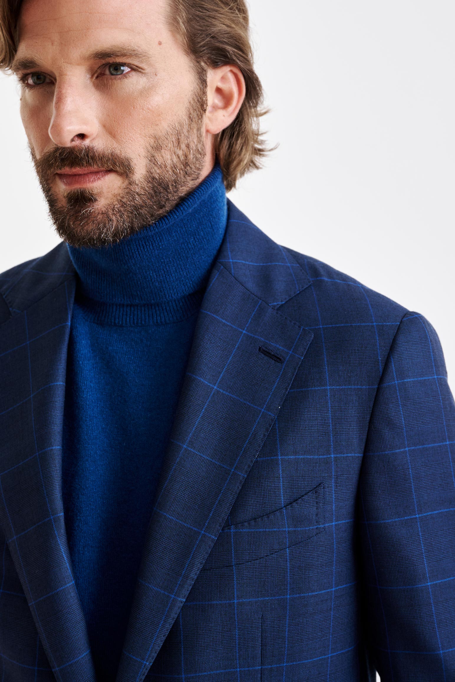 Medium Blue Wool Soho Suit Savile Row Classics — detail 5