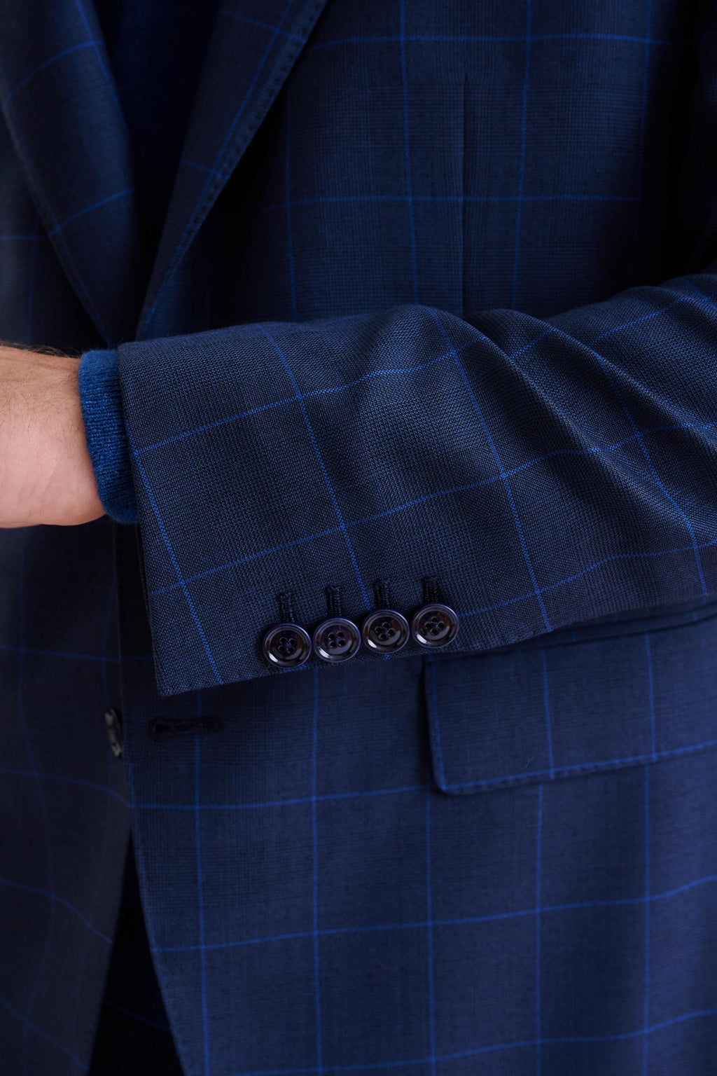 Medium Blue Wool Soho Suit Savile Row Classics — detail 1