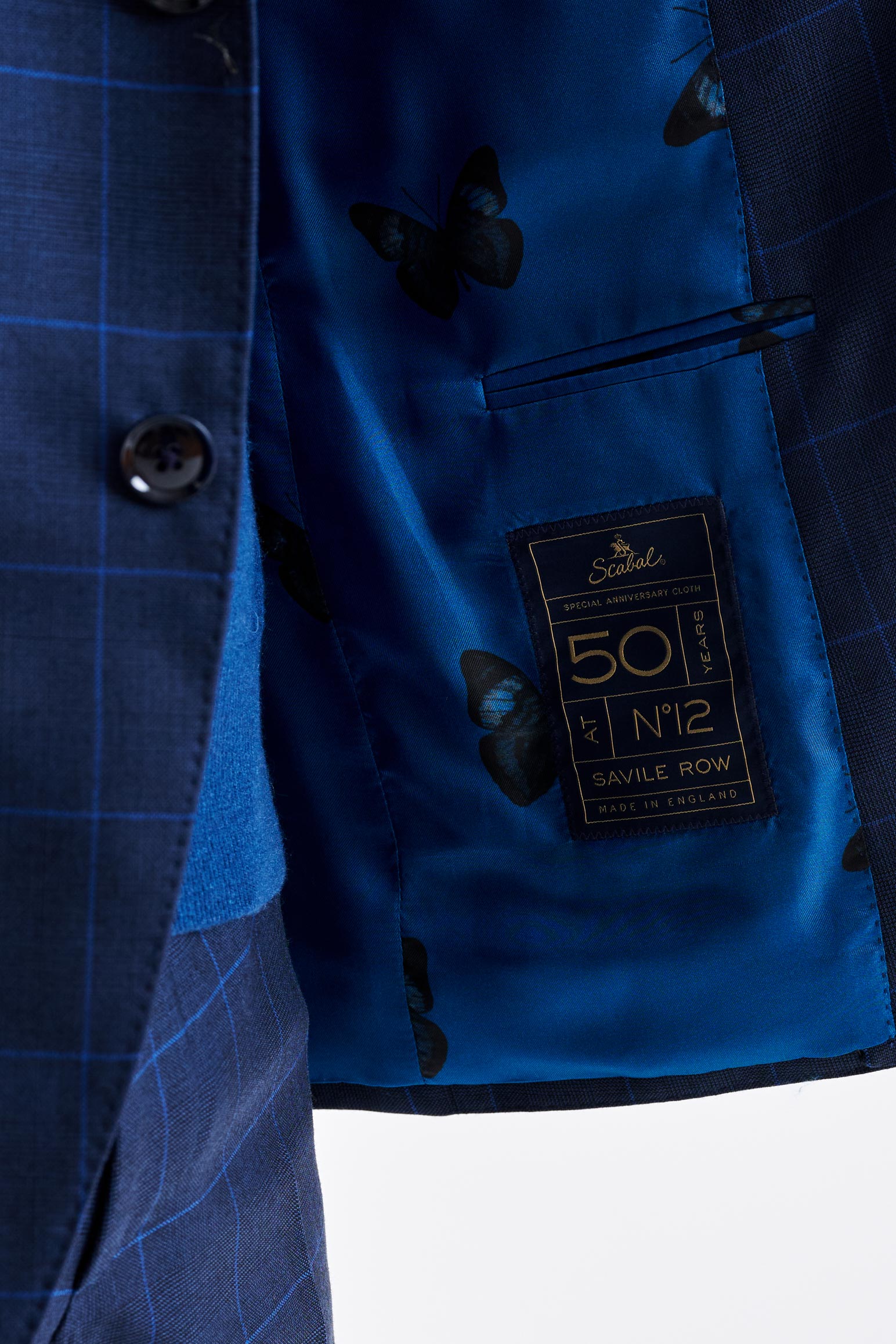 Medium Blue Wool Soho Suit Savile Row Classics — detail 2