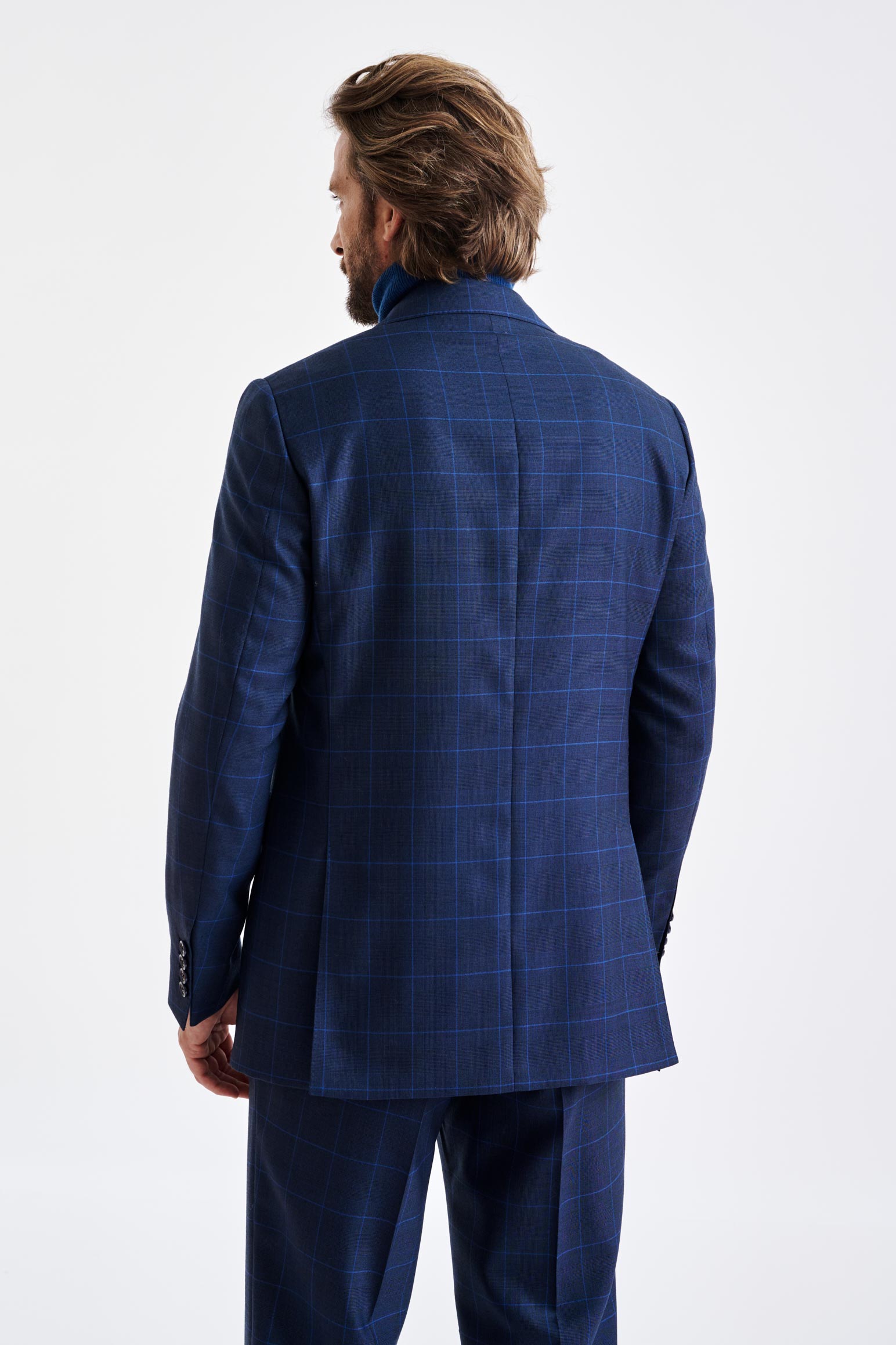 Medium Blue Wool Soho Suit Savile Row Classics — detail 6