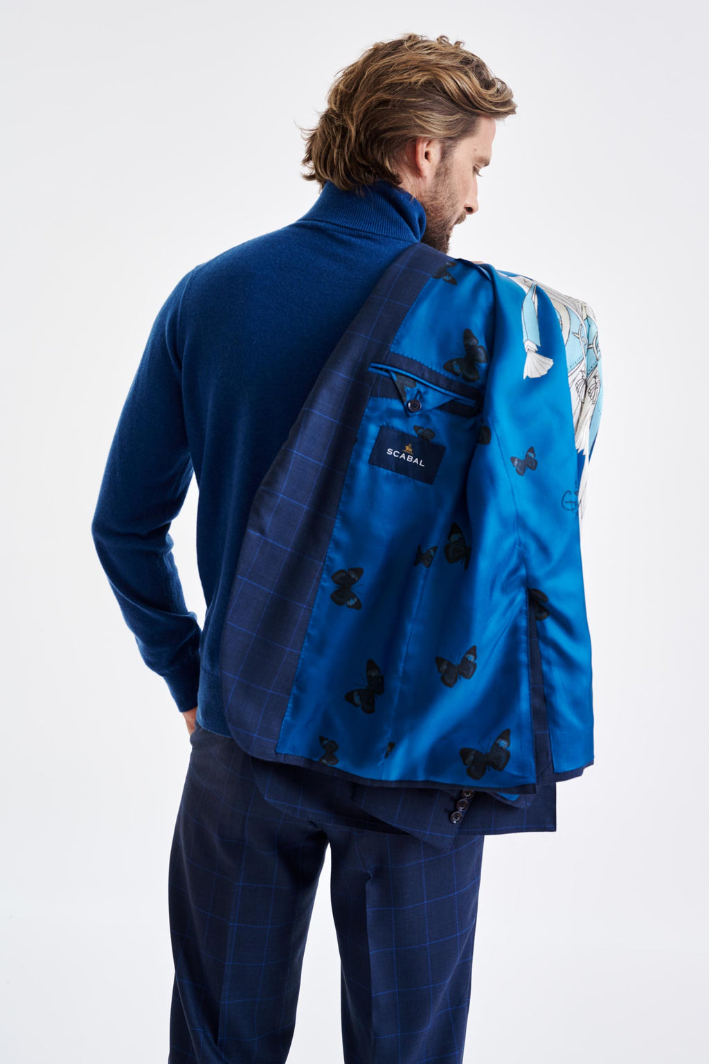 Medium Blue Wool Soho Suit Savile Row Classics — detail 7
