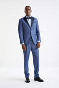 Blue Medium Cashmere & Cotton Kenton Suit Cashmere Denim