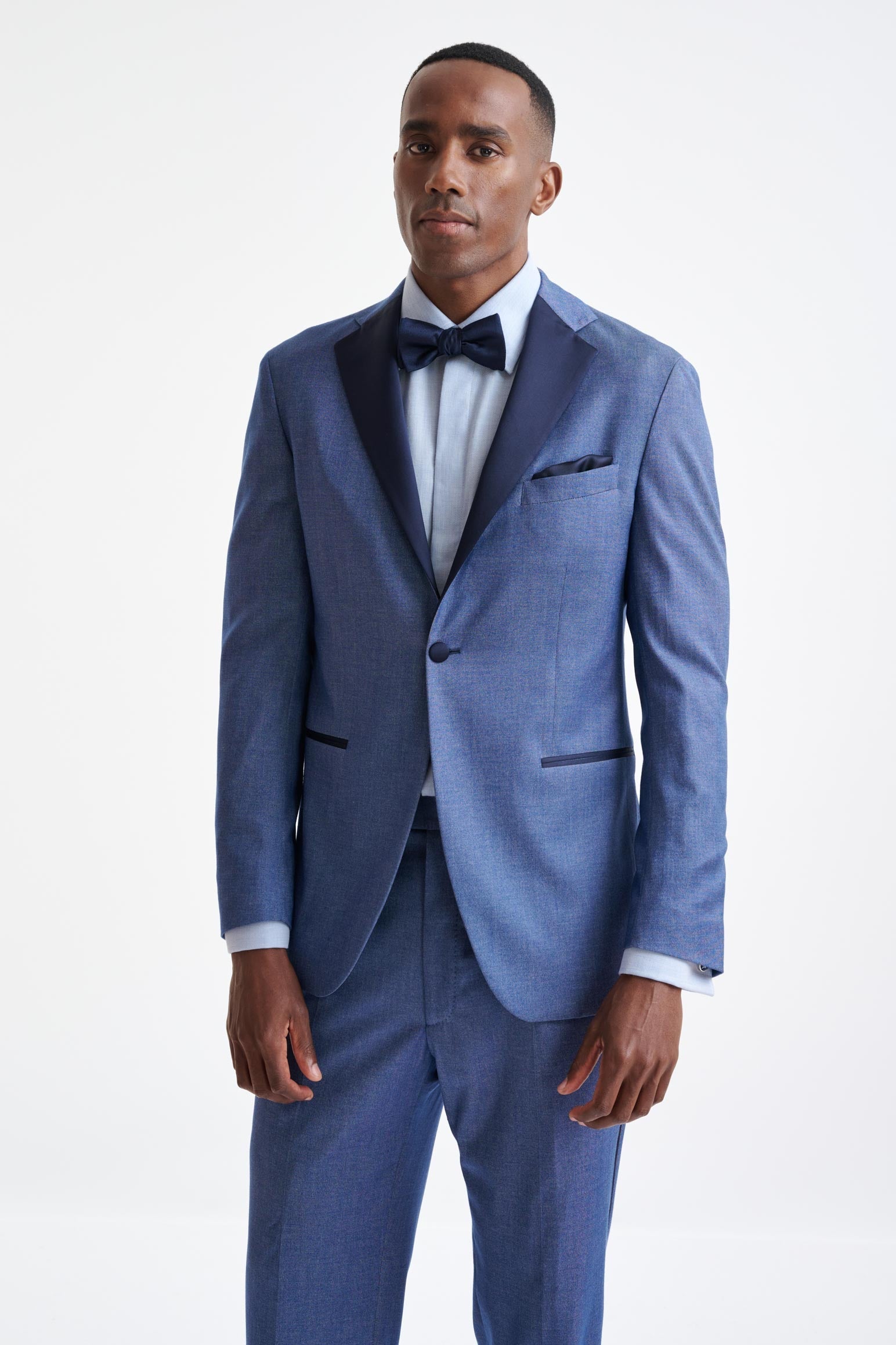 Blue Medium Cashmere & Cotton Kenton Suit Cashmere Denim — detail 1