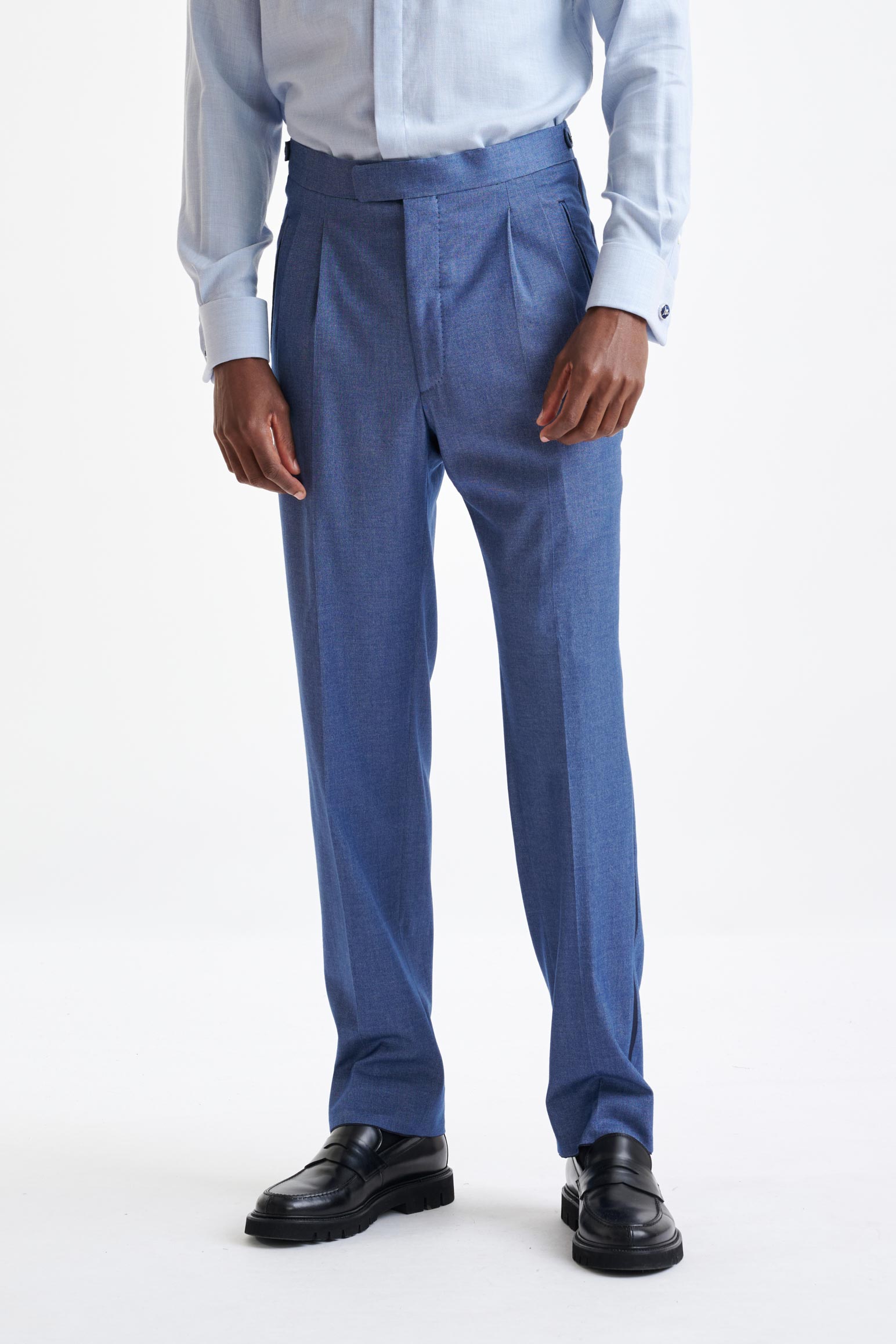 Blue Medium Cashmere & Cotton Kenton Suit Cashmere Denim — detail 4